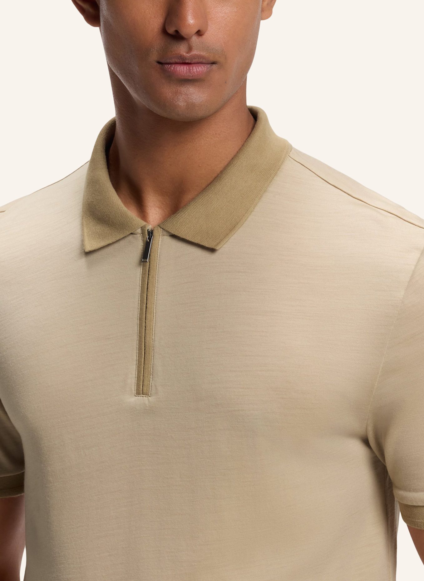 BOSS Polo L-PAYROT 137 Regular Fit: BEIGE