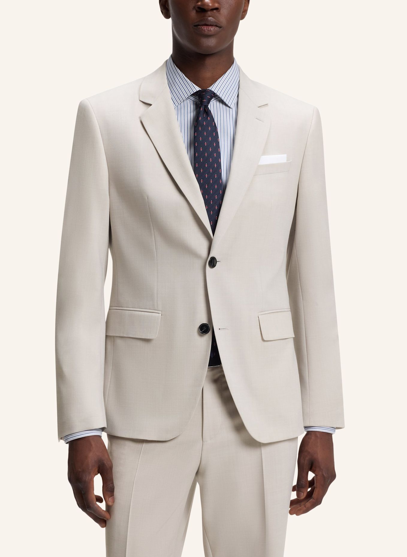 HUGO Anzug HENRY-GETLIN253X Slim Fit: HELLGRAU