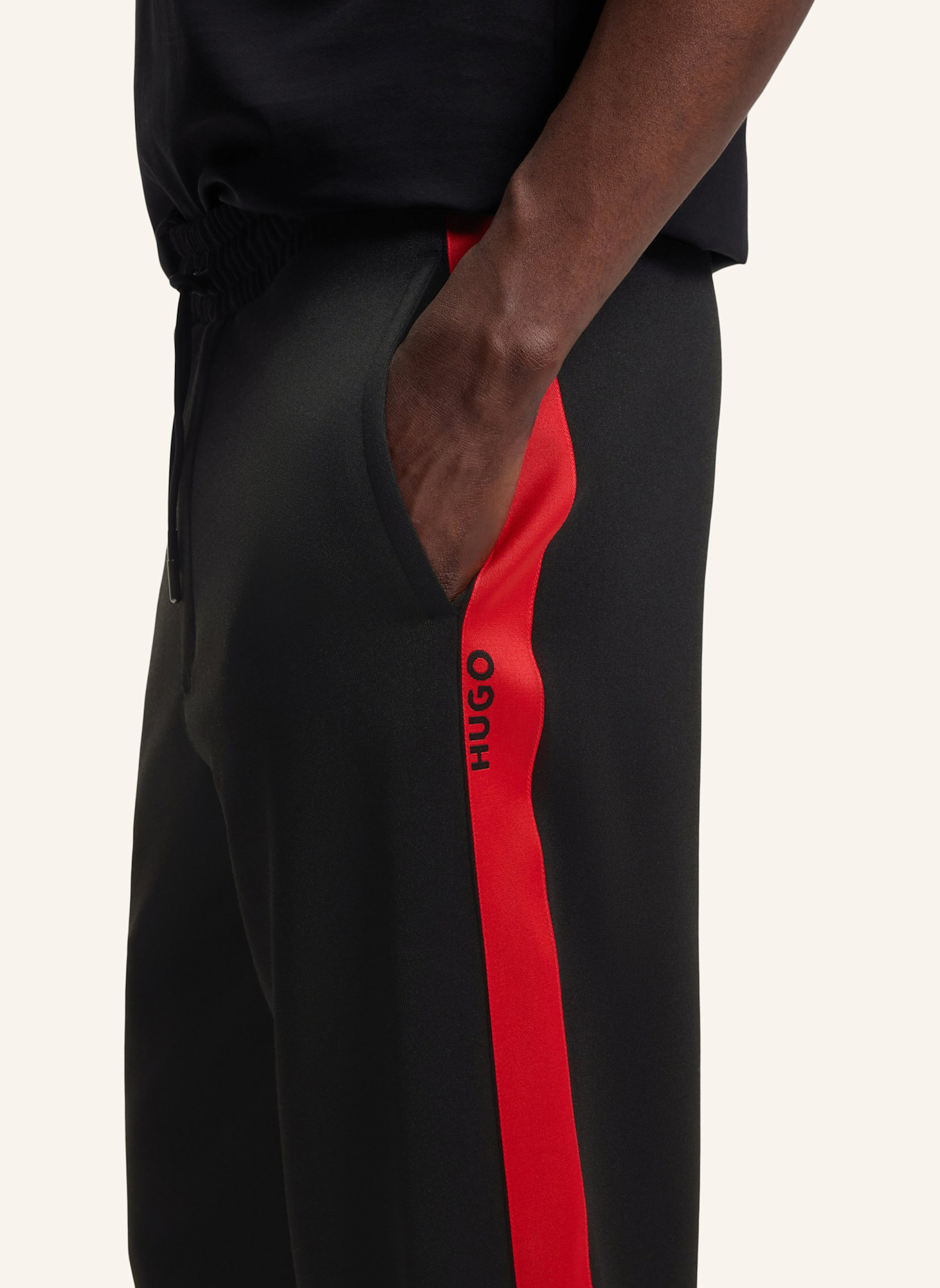 HUGO Casual Hose DOLOS Relaxed Fit: SCHWARZ