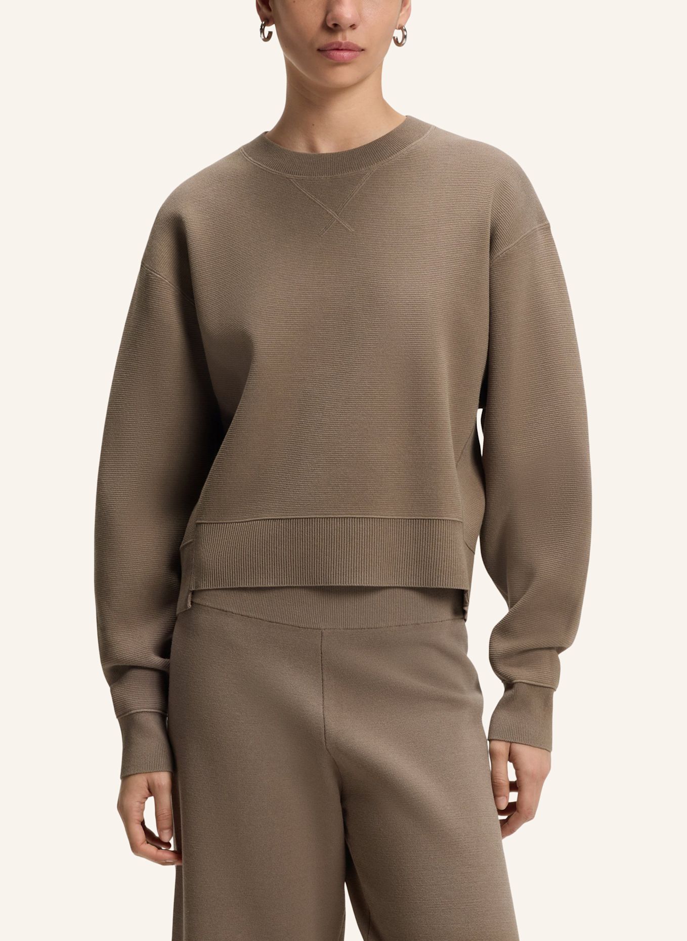 BOSS Sweater FAMANGI: BRAUN