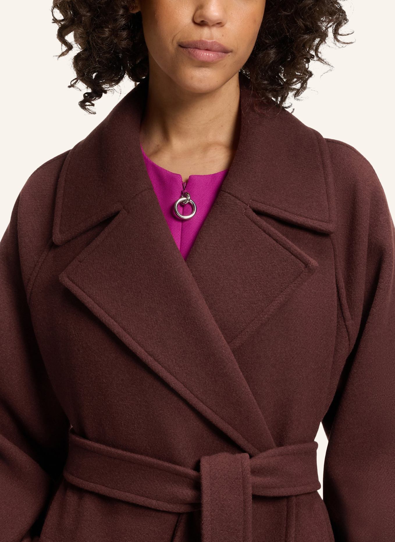 HUGO Klassischer Mantel MAKIRA-1 Oversize Fit: BRAUN