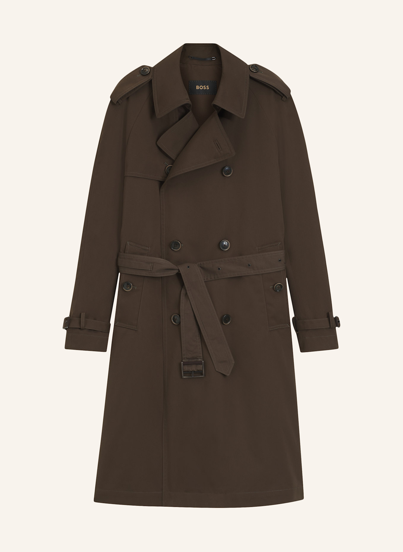 BOSS Trenchcoat L-COOK-TRENCH-263 Regular Fit: BRAUN