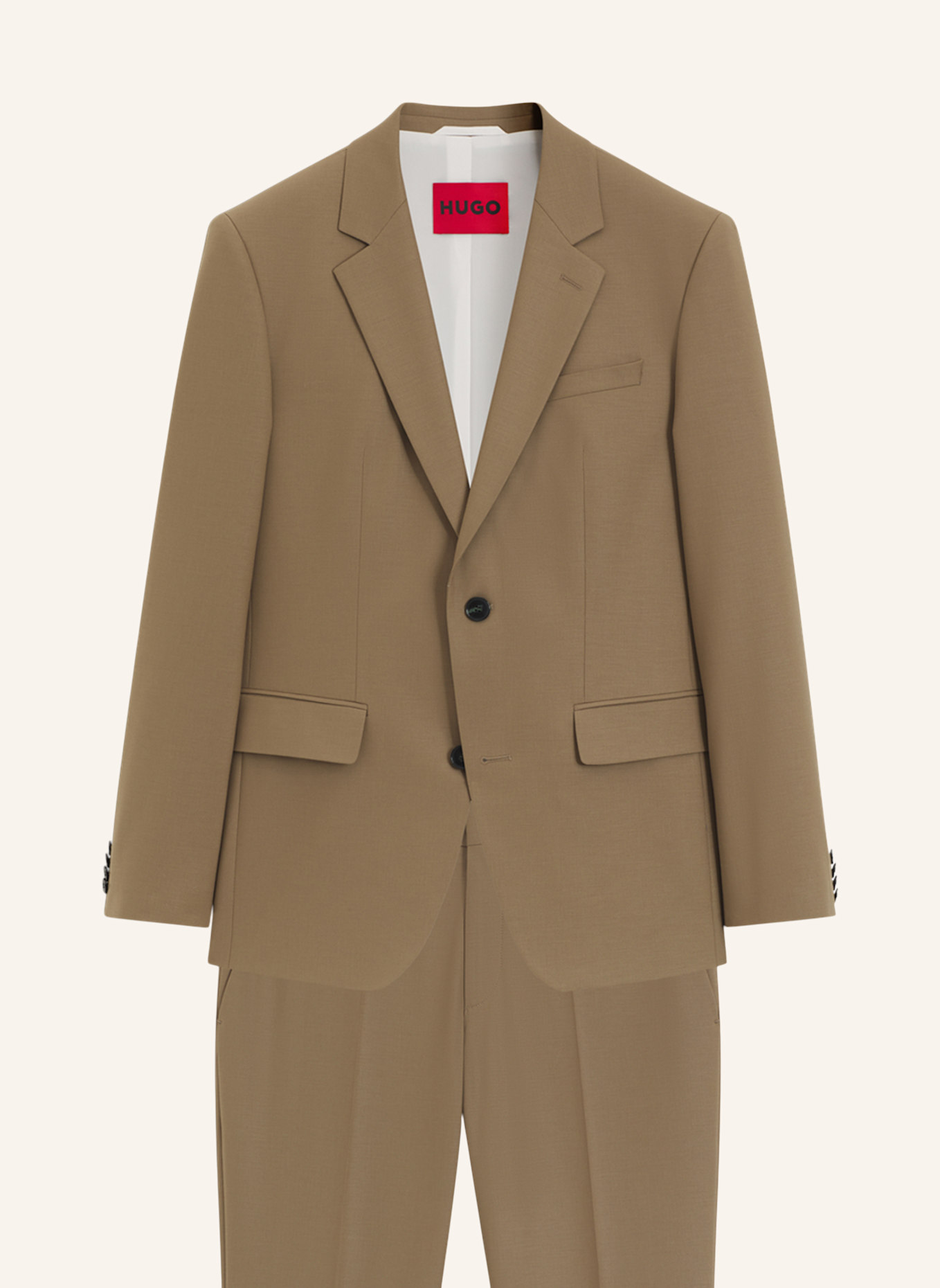 HUGO Business Anzug HENRY-GETLIN253X Slim Fit: BEIGE