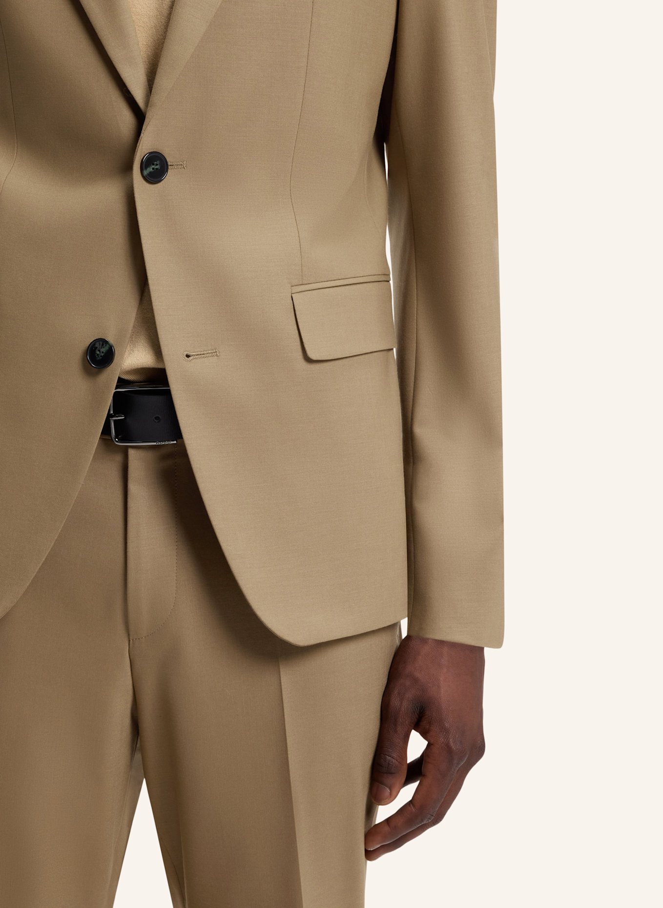 HUGO Business Anzug HENRY-GETLIN253X Slim Fit: BEIGE