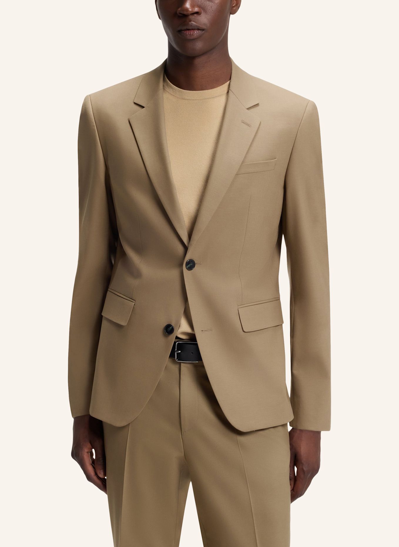 HUGO Anzug HENRY-GETLIN253X Slim Fit: BEIGE
