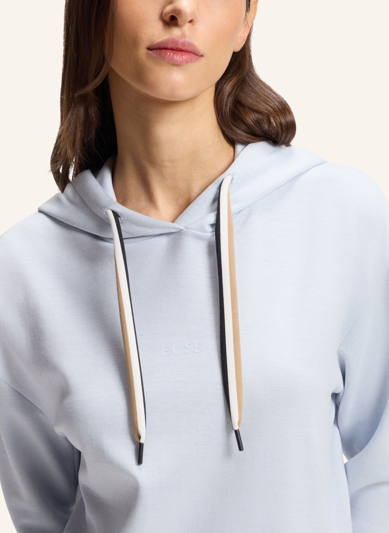BOSS Lounge-Hoodie STRIPE: LILA