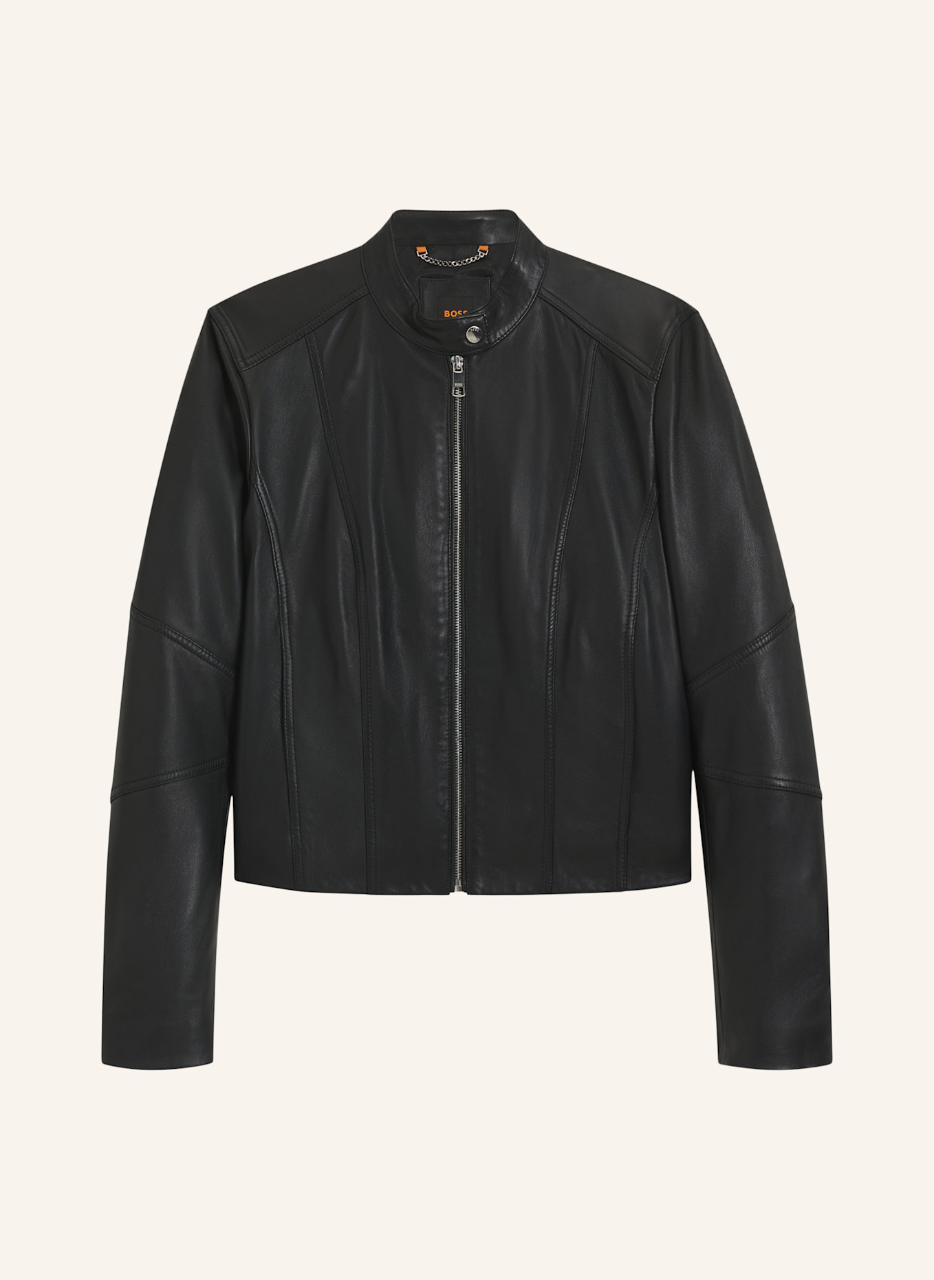 BOSS Lederjacke C_SALESTE1 Regular Fit: SCHWARZ