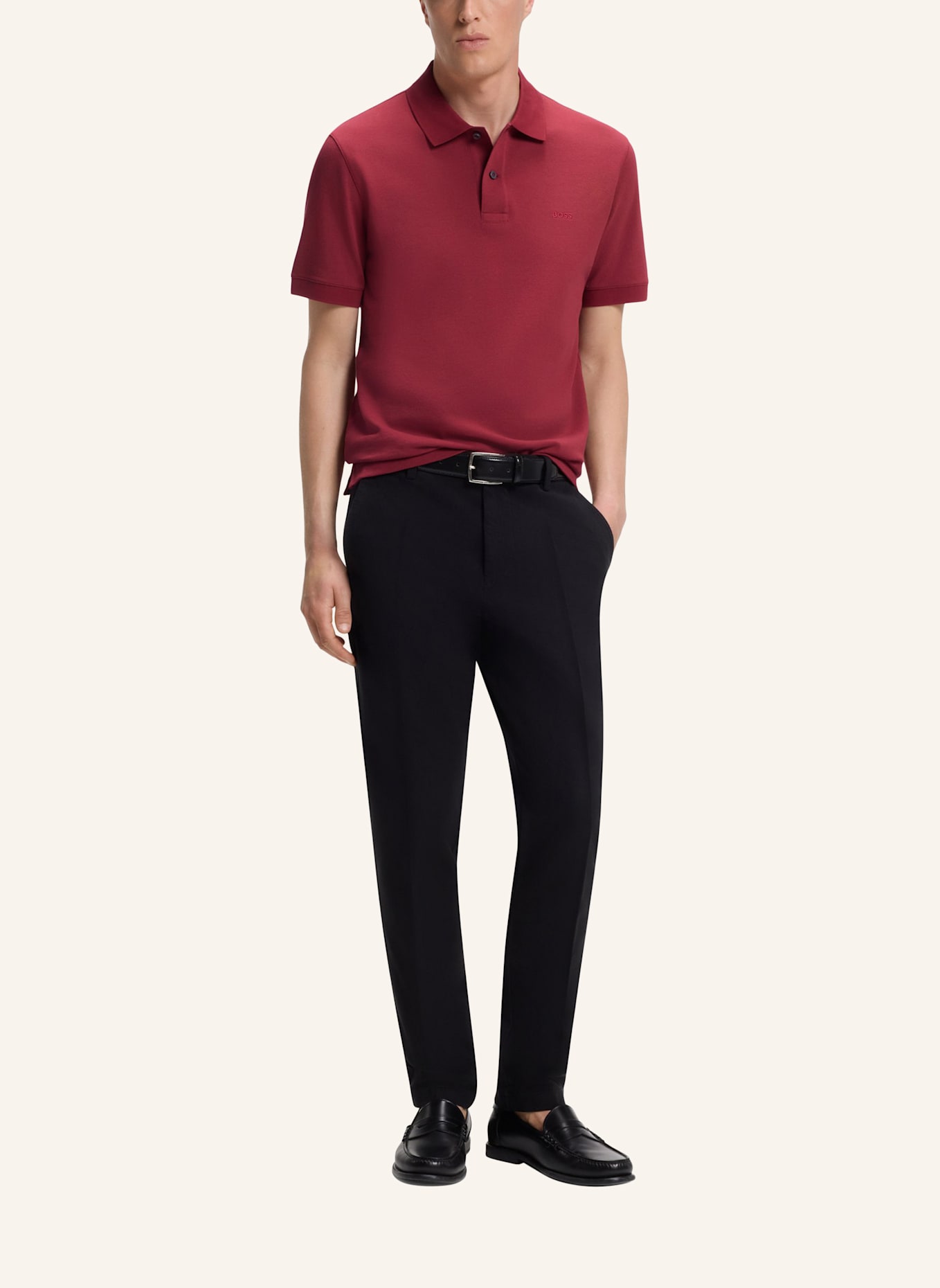 BOSS Piqué-Poloshirt PALLAS Regular Fit: ROT