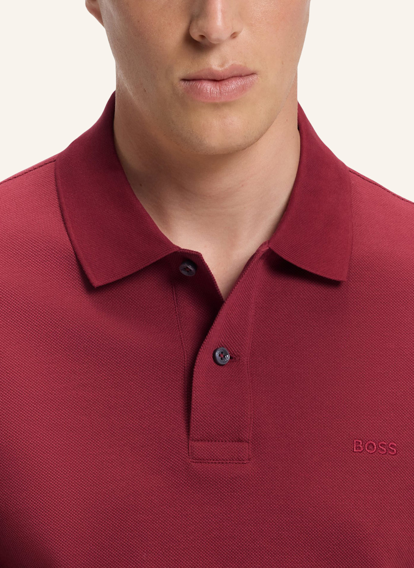 BOSS Piqué-Poloshirt PALLAS Regular Fit: ROT
