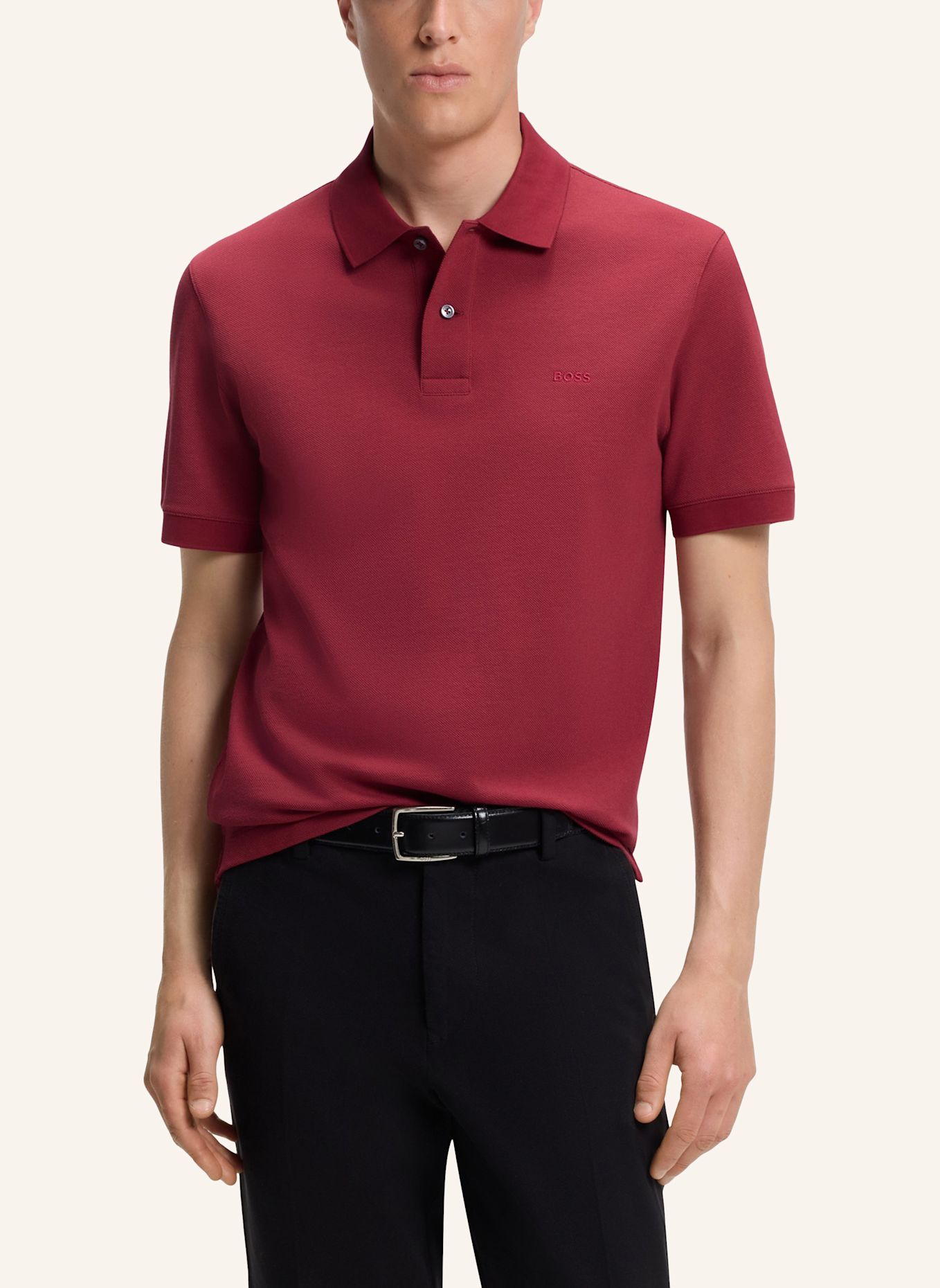 BOSS Piqué-Poloshirt PALLAS Regular Fit: ROT