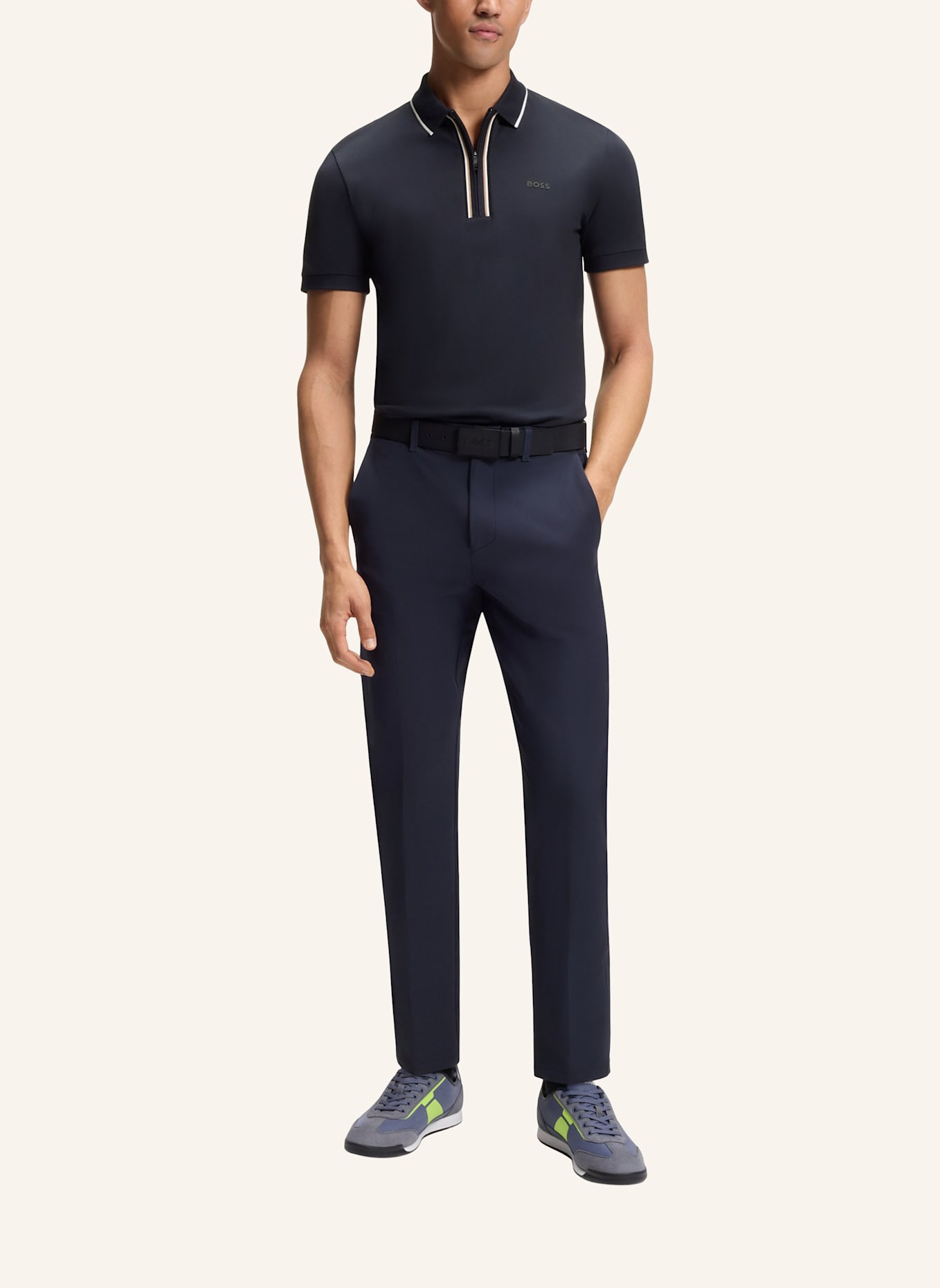 BOSS Poloshirt PHILIX GOC Slim Fit: DUNKELBLAU