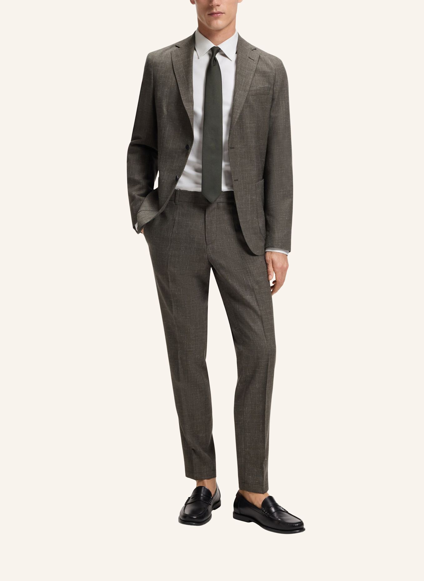 BOSS Business Hemd H-HANK-K-C1-261 Slim Fit: KHAKI