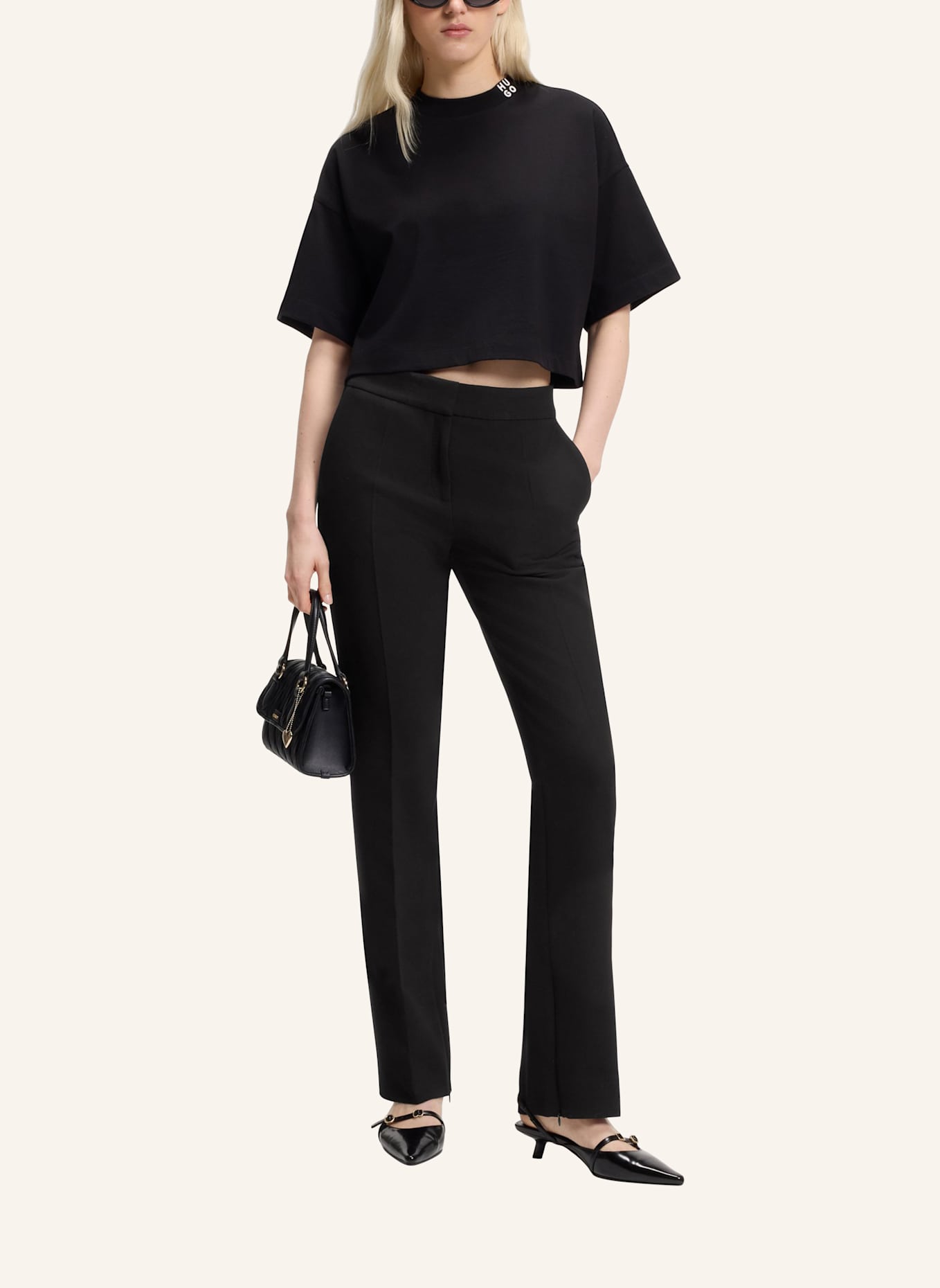 HUGO Business Hose HEDISE Slim Fit: SCHWARZ