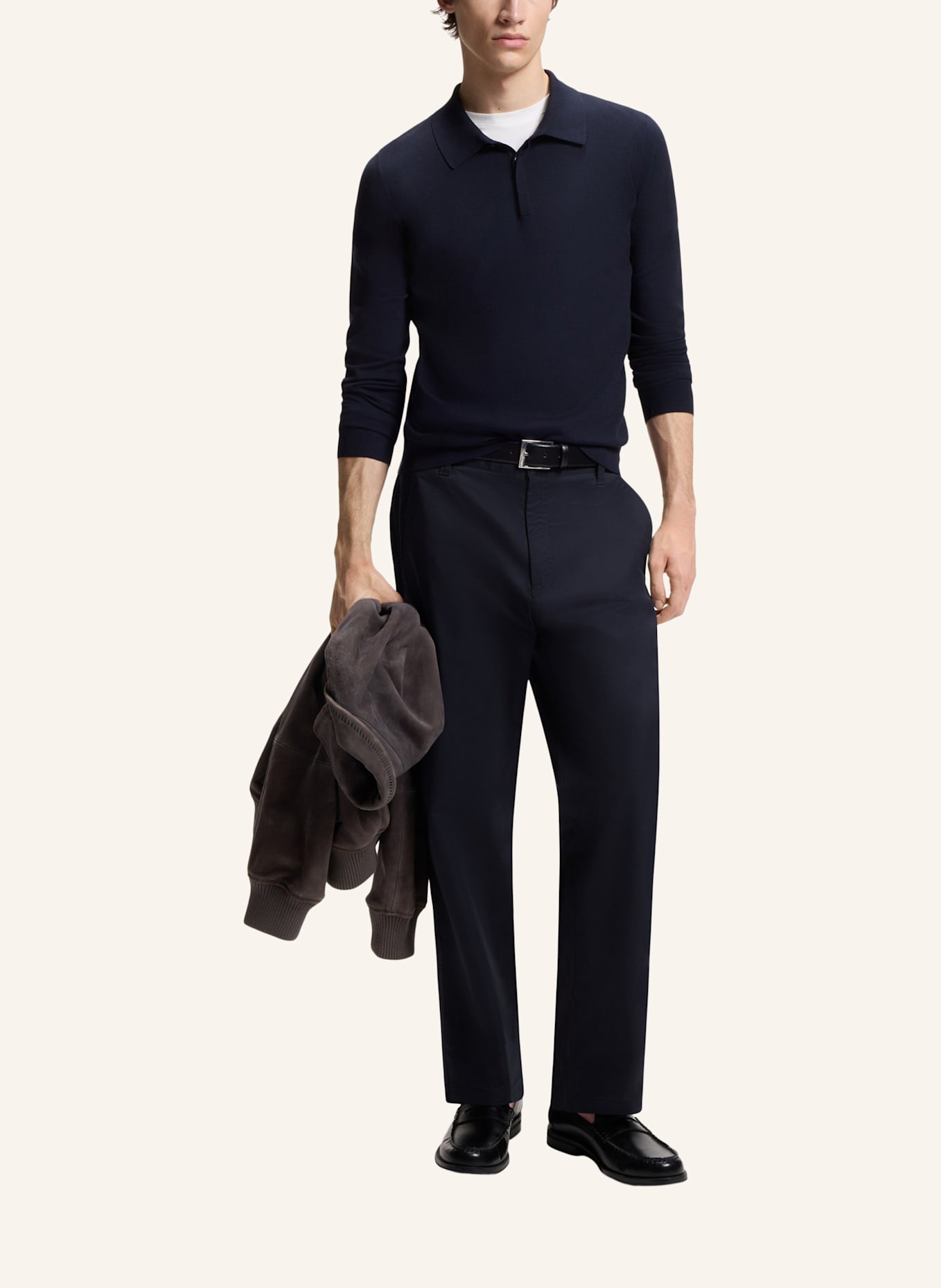 HUGO Casual Hose CINO261 Straight Fit: DUNKELBLAU