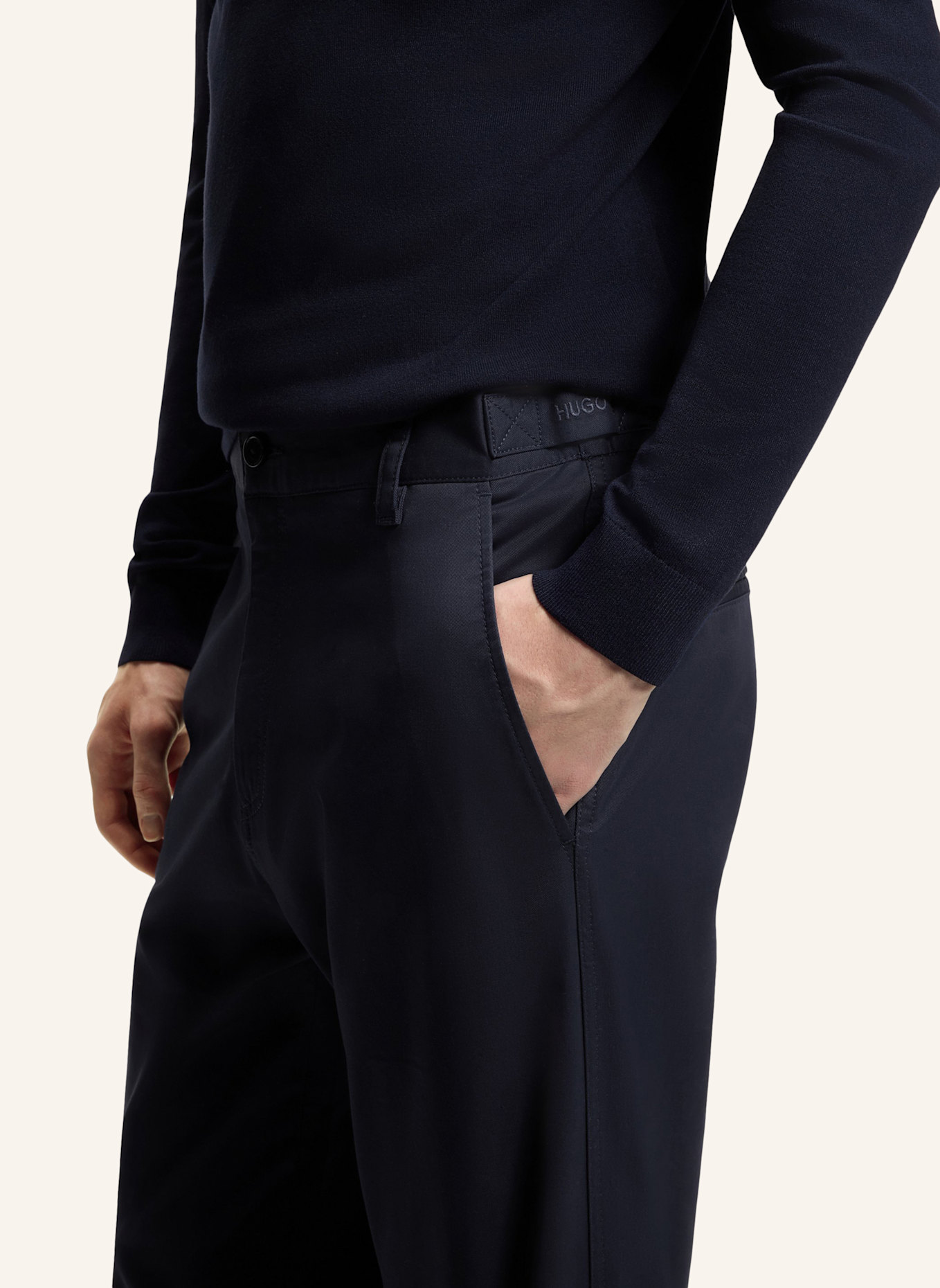 HUGO Casual Hose CINO261 Straight Fit: DUNKELBLAU