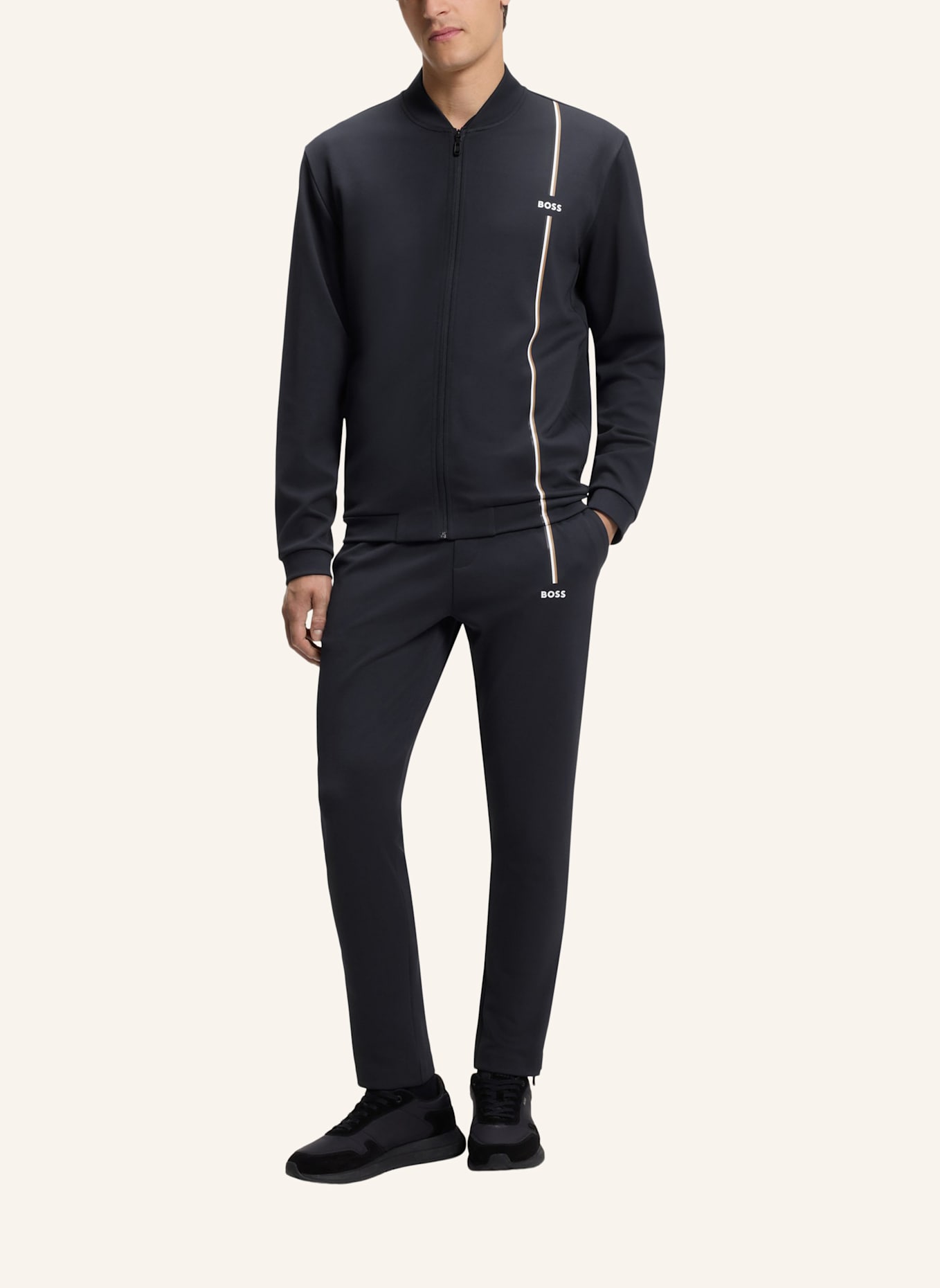 BOSS Casual Hose JT_TOC GAME Regular Fit: DUNKELBLAU