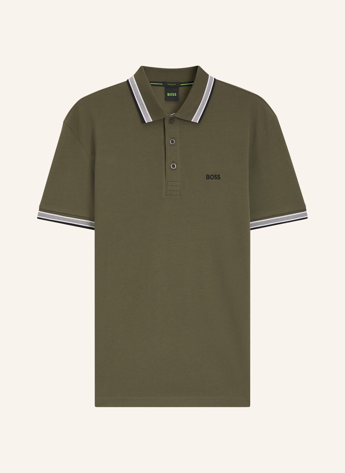 BOSS Piqué-Poloshirt PADDY CURVED Regular Fit: GRÜN