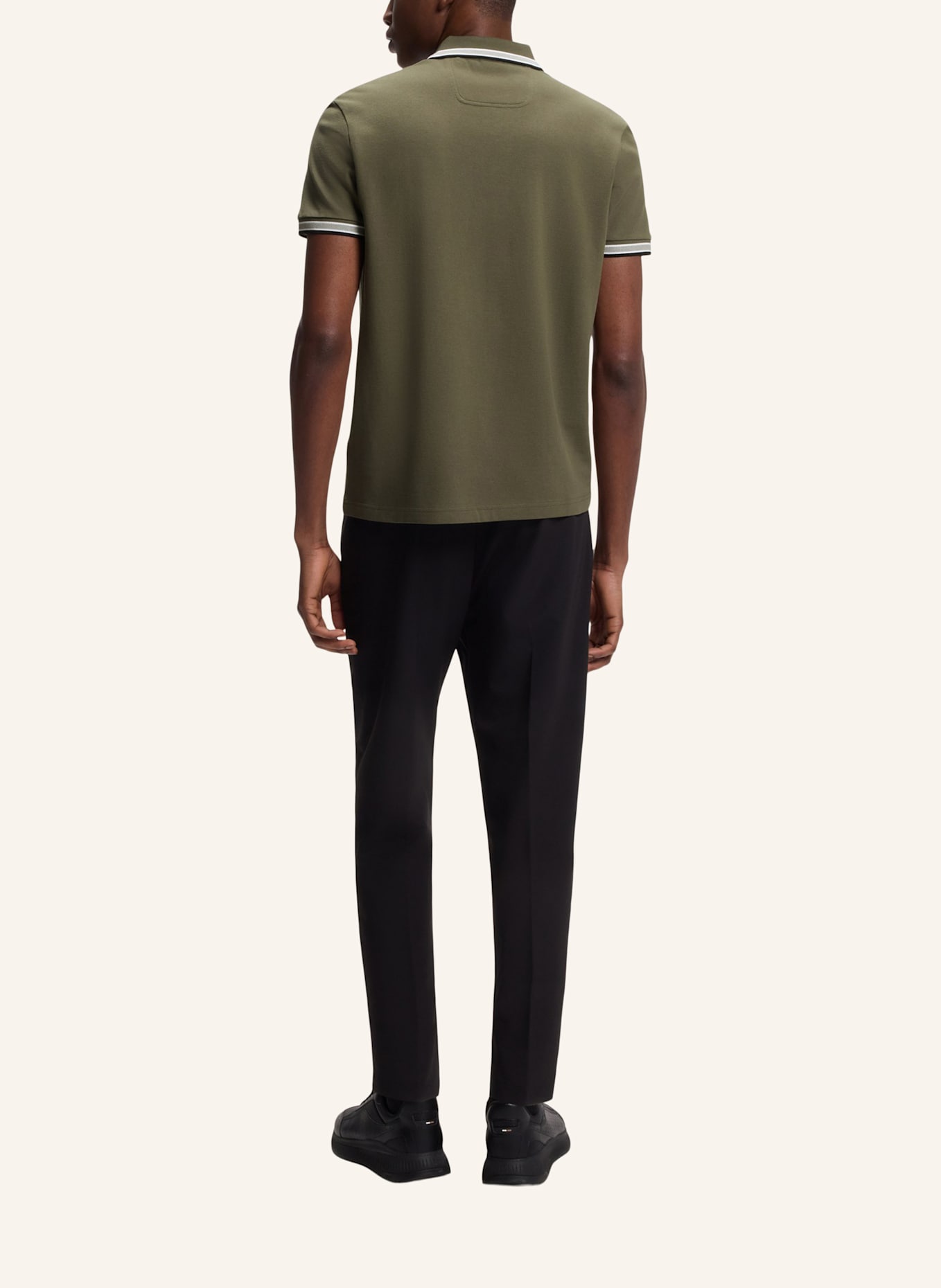BOSS Piqué-Poloshirt PADDY CURVED Regular Fit: GRÜN
