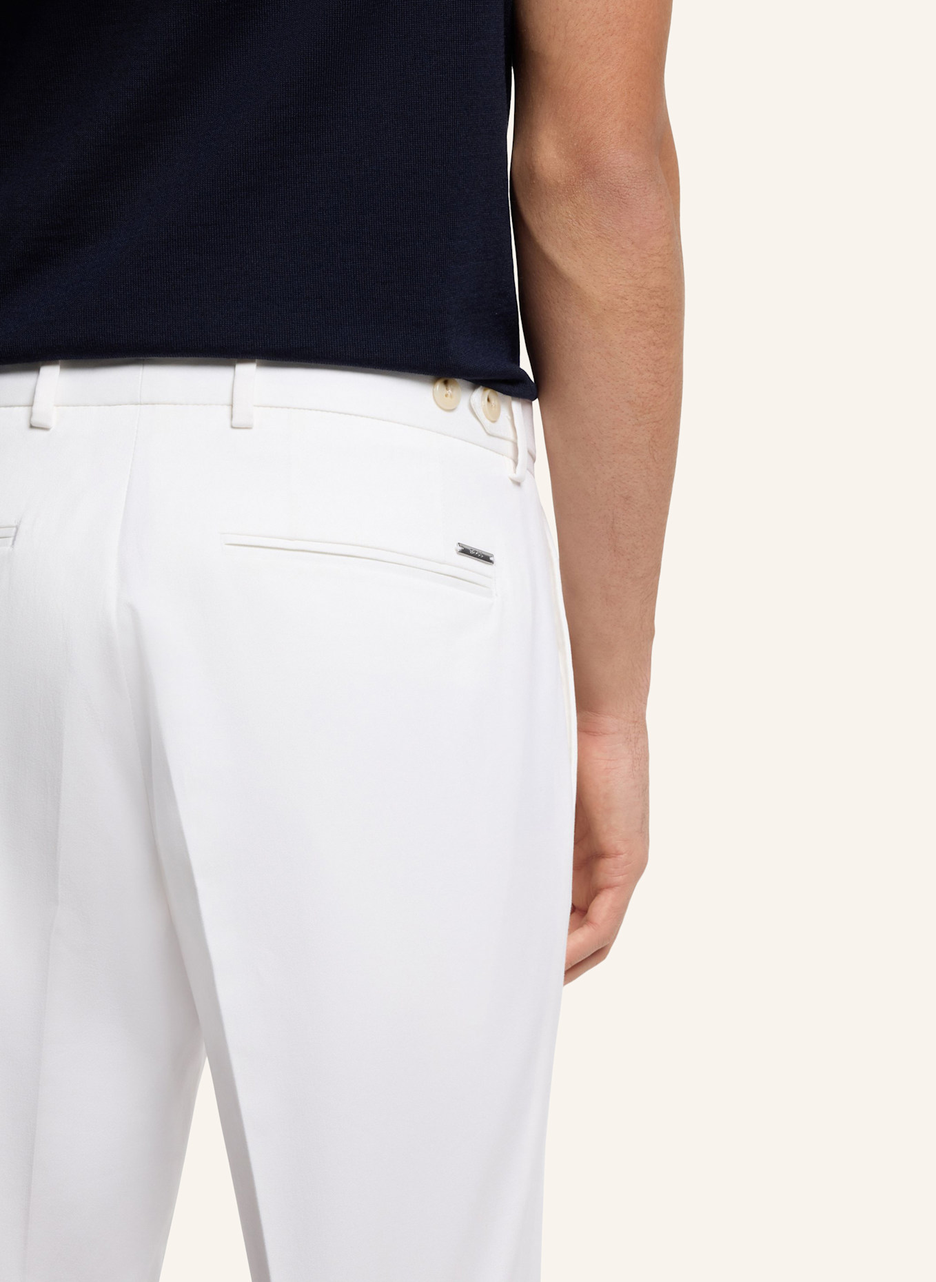BOSS Business Hose H-GENIUS-DTL-WG-262F Slim Fit: WEISS