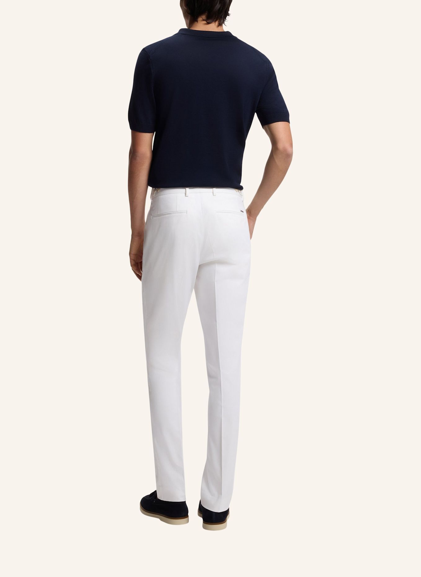BOSS Businesshose H-GENIUS-DTL-WG-262F Slim Fit: WEISS