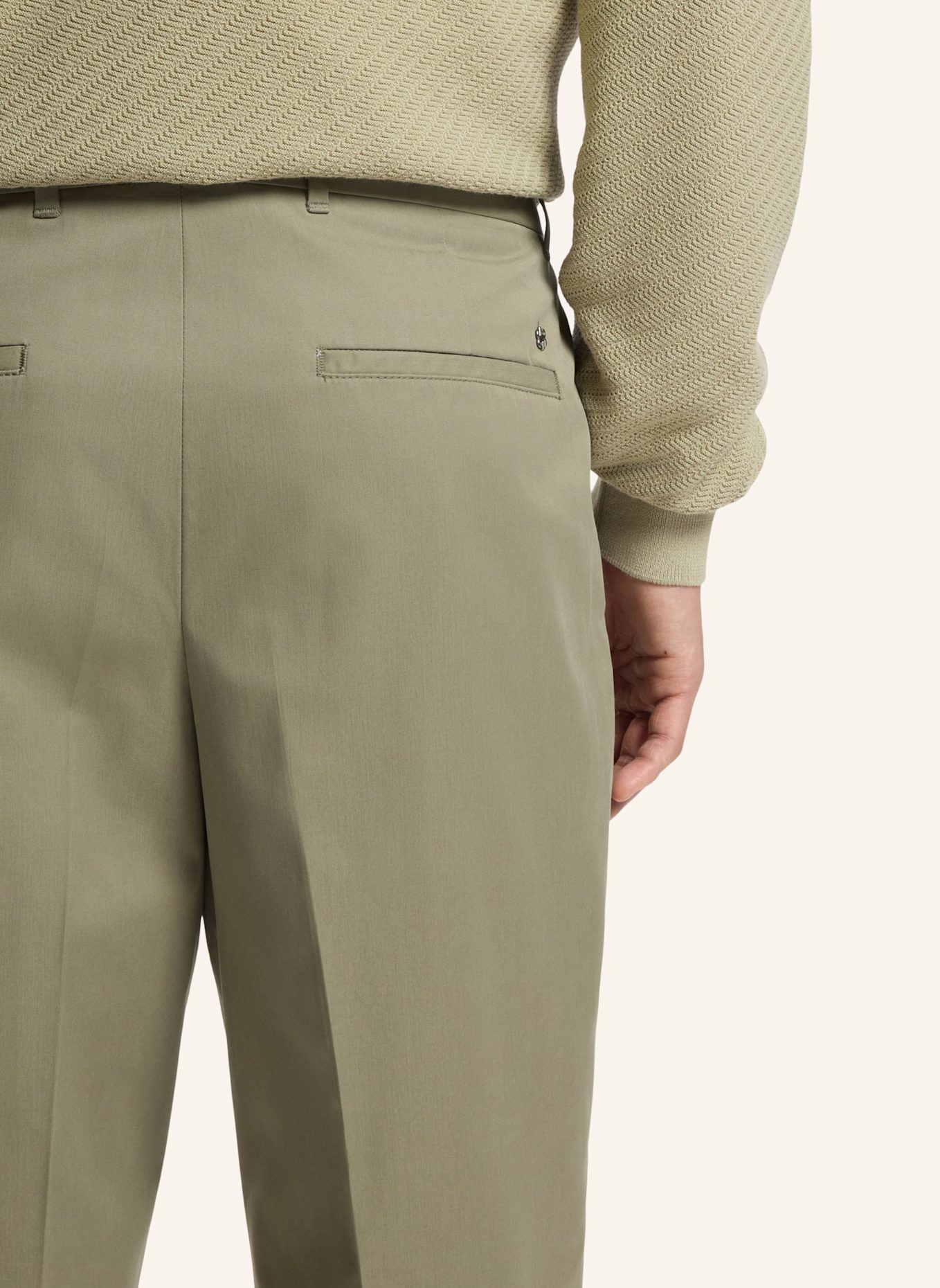BOSS Business Hose C-PERIN-PL-263 Tapered Fit: KHAKI