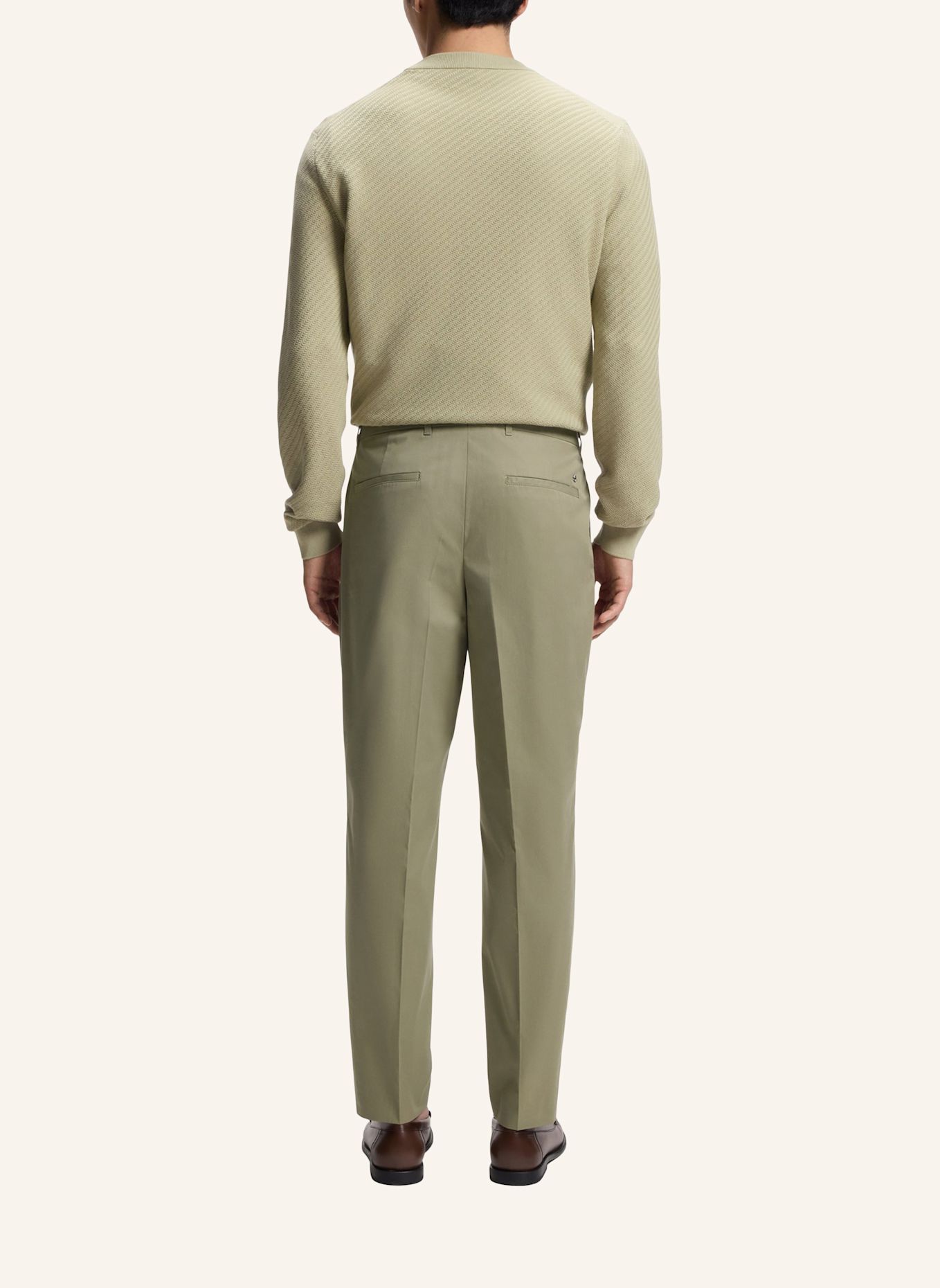 BOSS Businesshose C-PERIN-PL-263 Tapered Fit: KHAKI