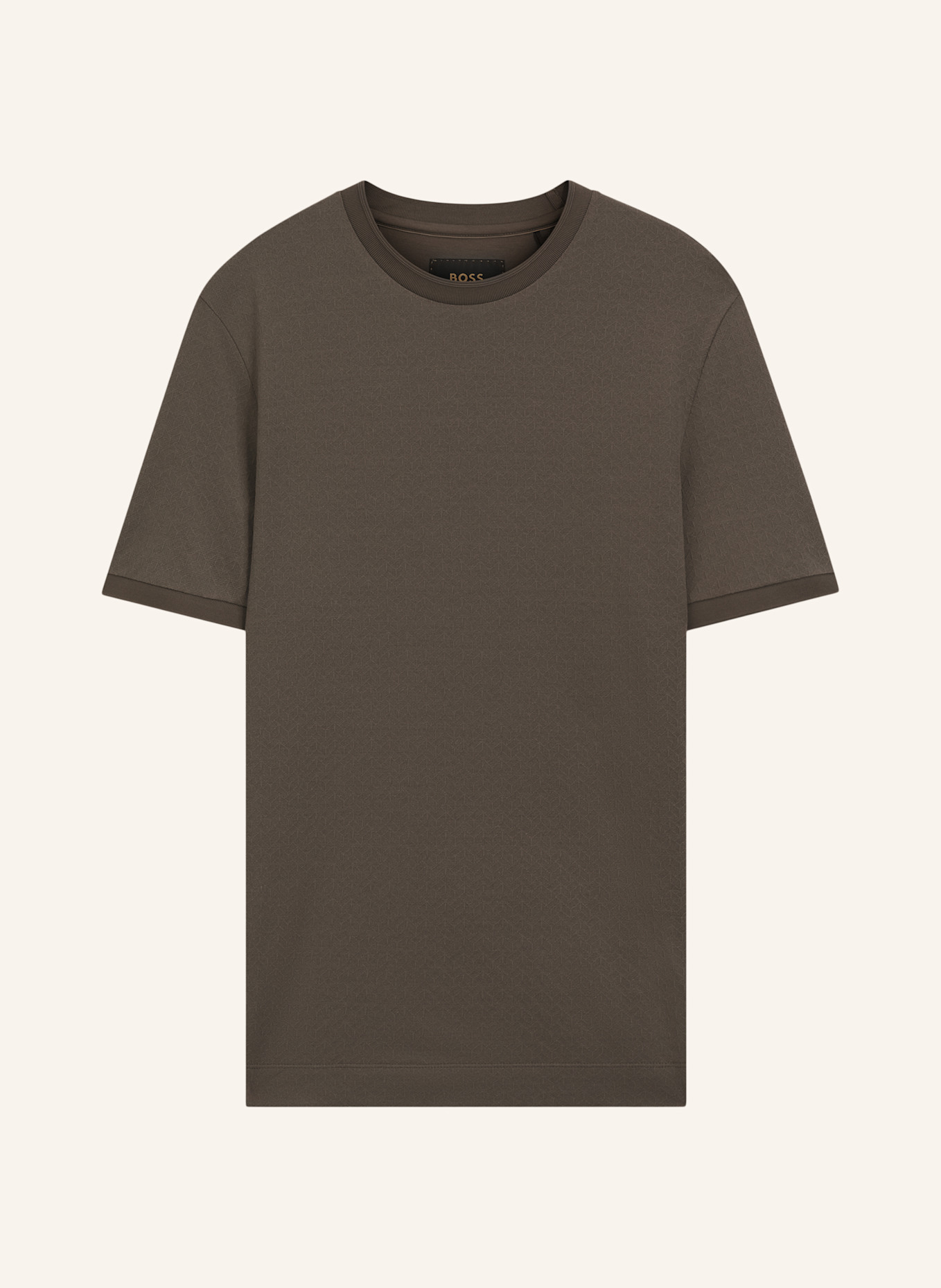 BOSS T-Shirt L-TESAR 141 Regular Fit: BRAUN