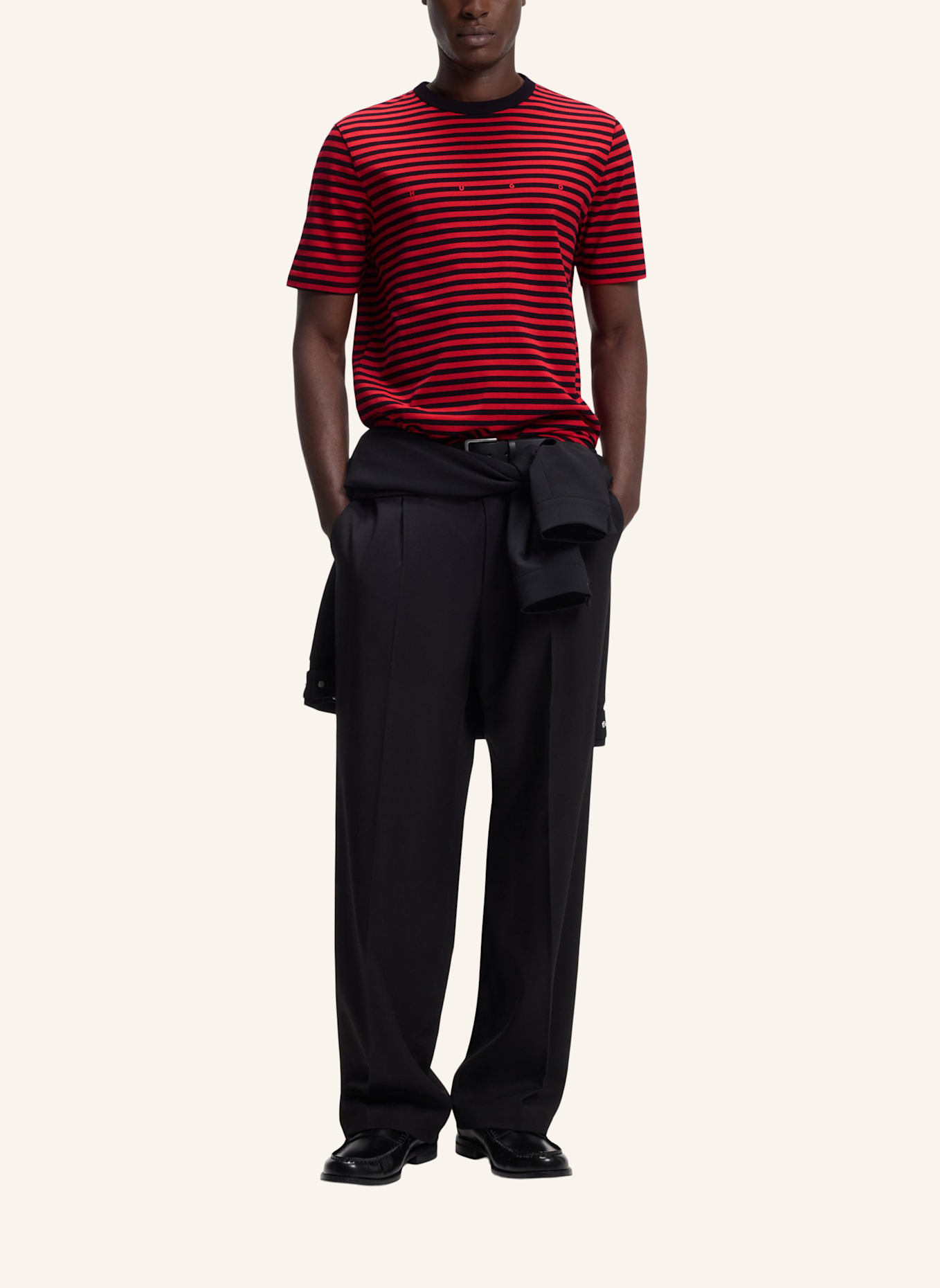 HUGO T-Shirt DEMPTEE Relaxed Fit: DUNKELBLAU