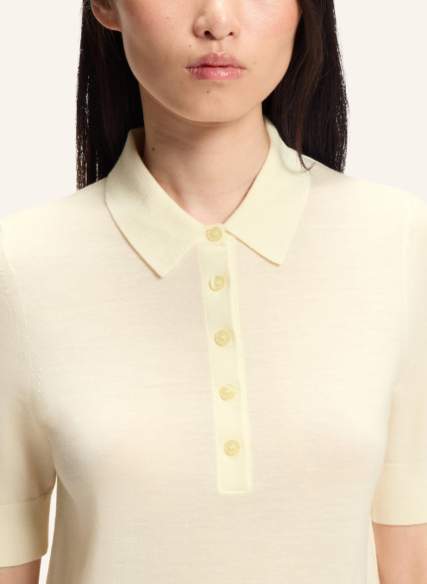 BOSS Poloshirt FIDENKA aus Merinowolle: BEIGE
