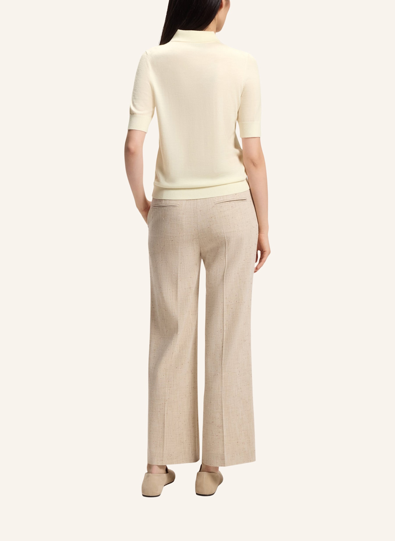 BOSS Poloshirt FIDENKA aus Merinowolle: BEIGE