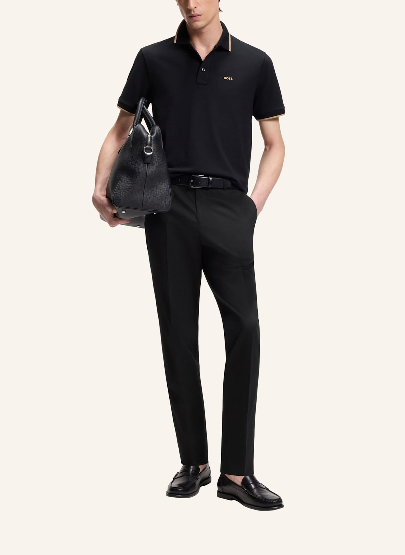 BOSS Business Hose H-GENIUS-DTL-WG-262F Slim Fit: SCHWARZ