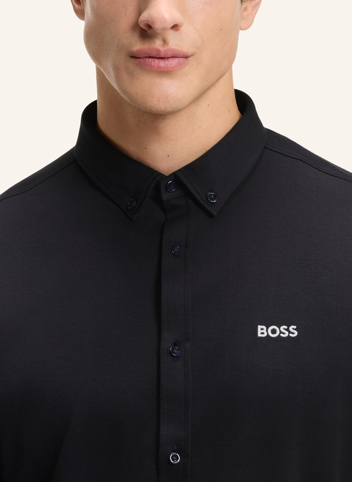 BOSS Casual Hemd ST_MOTION L Regular Fit: DUNKELBLAU