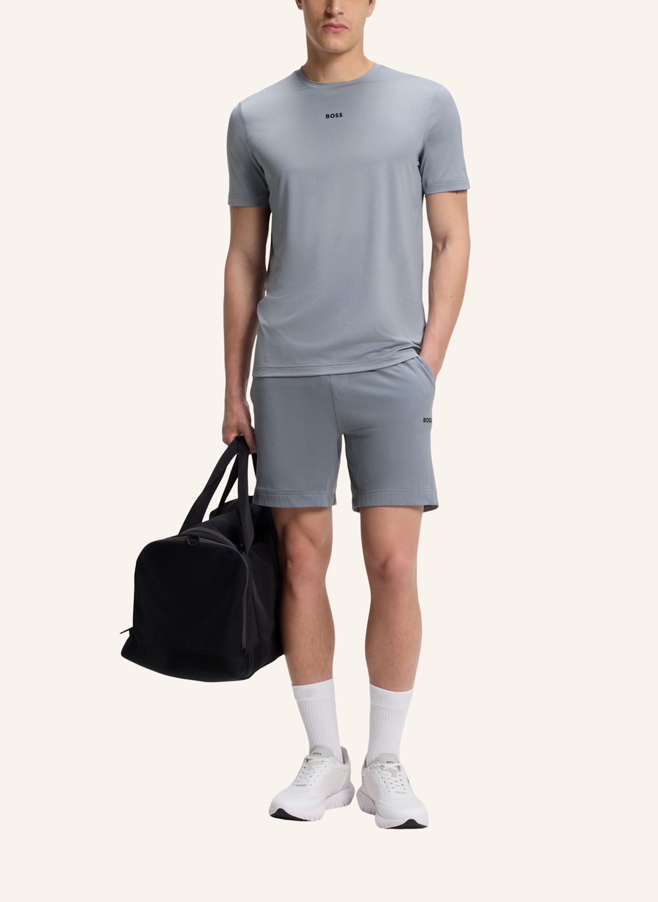 BOSS T-Shirt TS_ACTIVE Slim Fit: DUNKELGRAU