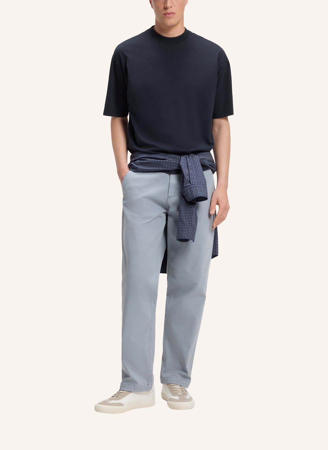 BOSS T-Shirt TE_TILE Relaxed Fit: DUNKELBLAU