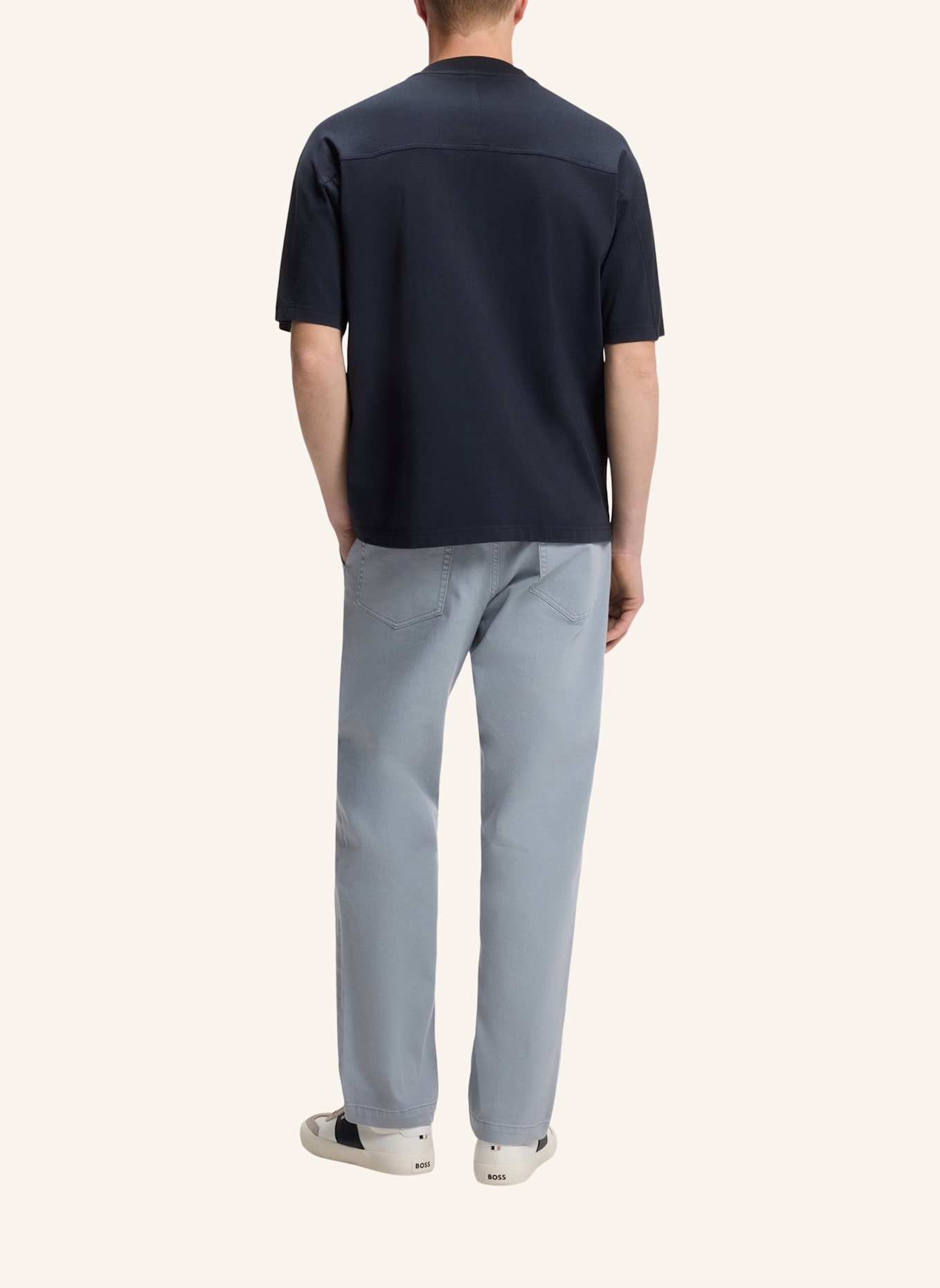 BOSS T-Shirt TE_TILE Relaxed Fit: DUNKELBLAU
