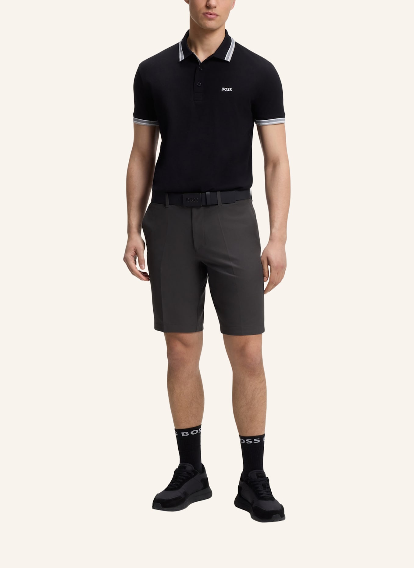 BOSS Short S_COMMUTER_10.5 INCH Slim Fit: DUNKELGRAU