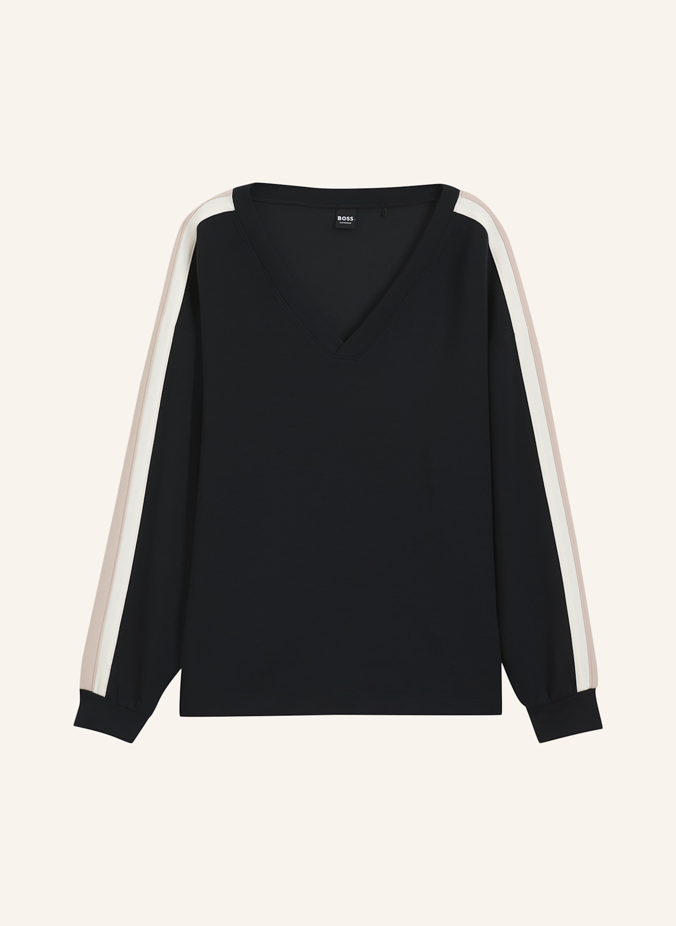 BOSS Loungewear Oberteil TONE_SWEATSHIRT: SCHWARZ
