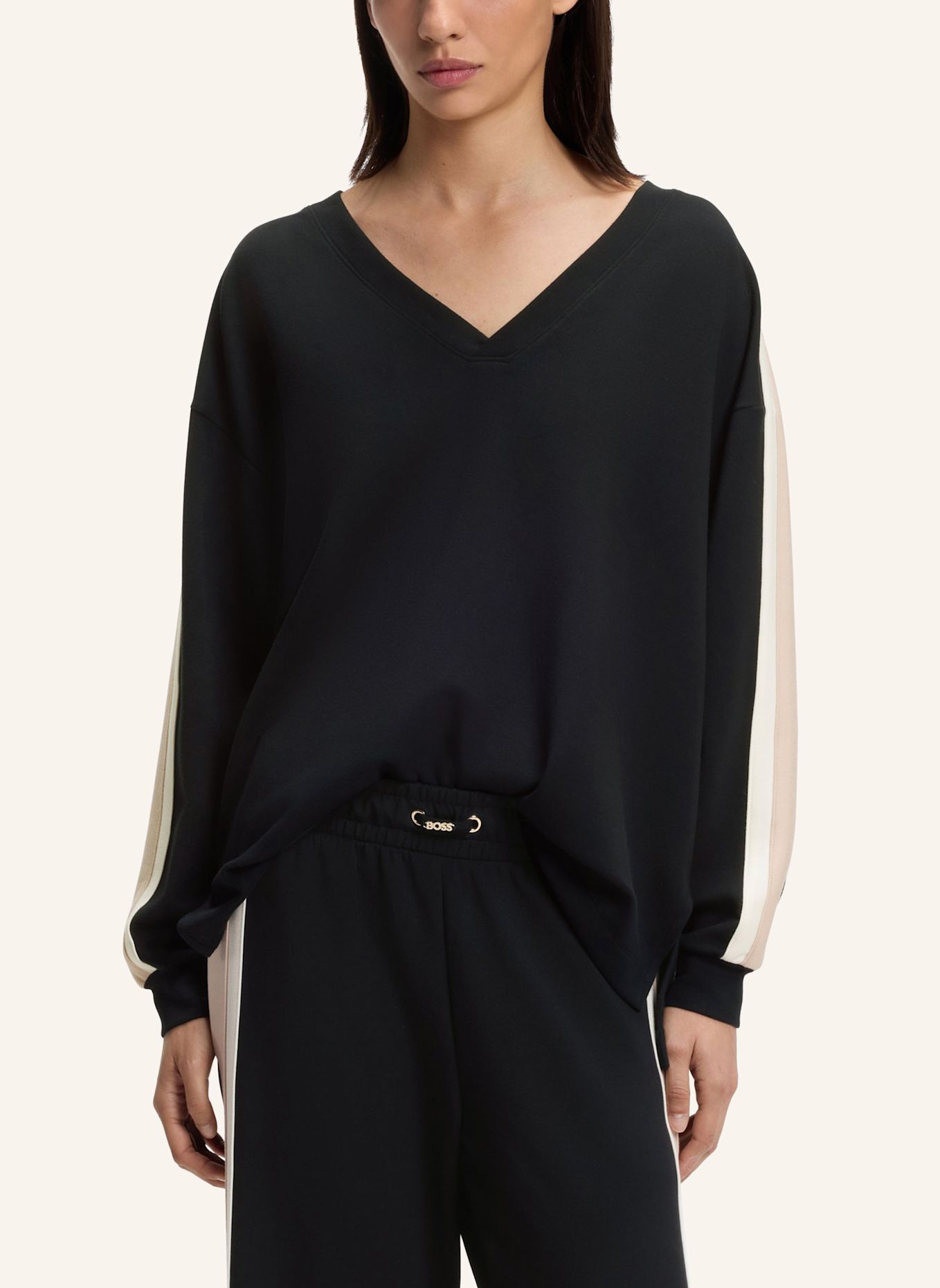 BOSS Loungewear Tops TONE_SWEATSHIRT: SCHWARZ