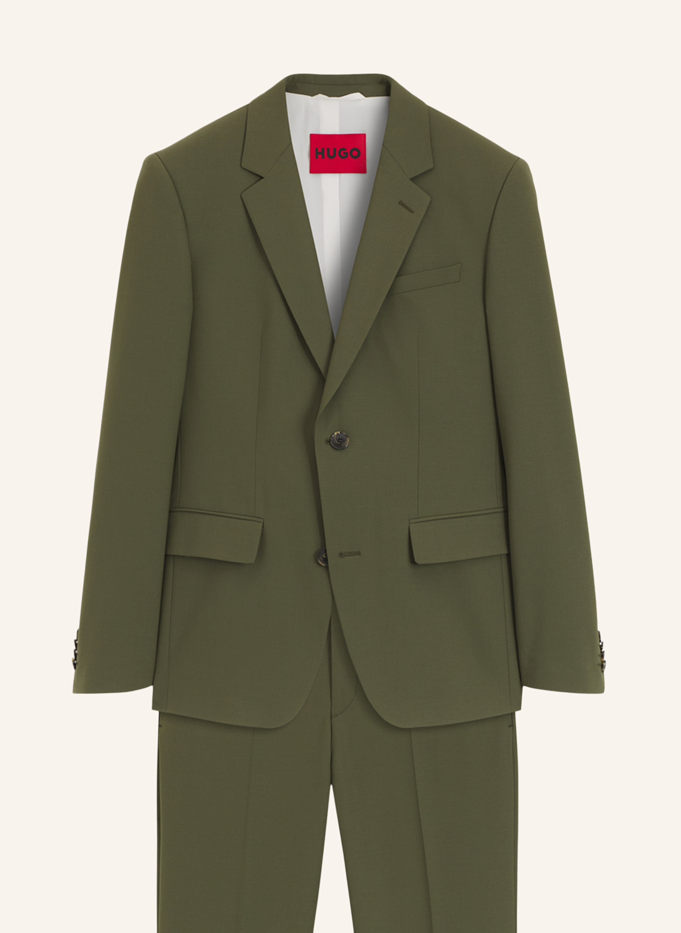 HUGO Business Anzug HENRY-GETLIN253X Slim Fit: GRÜN