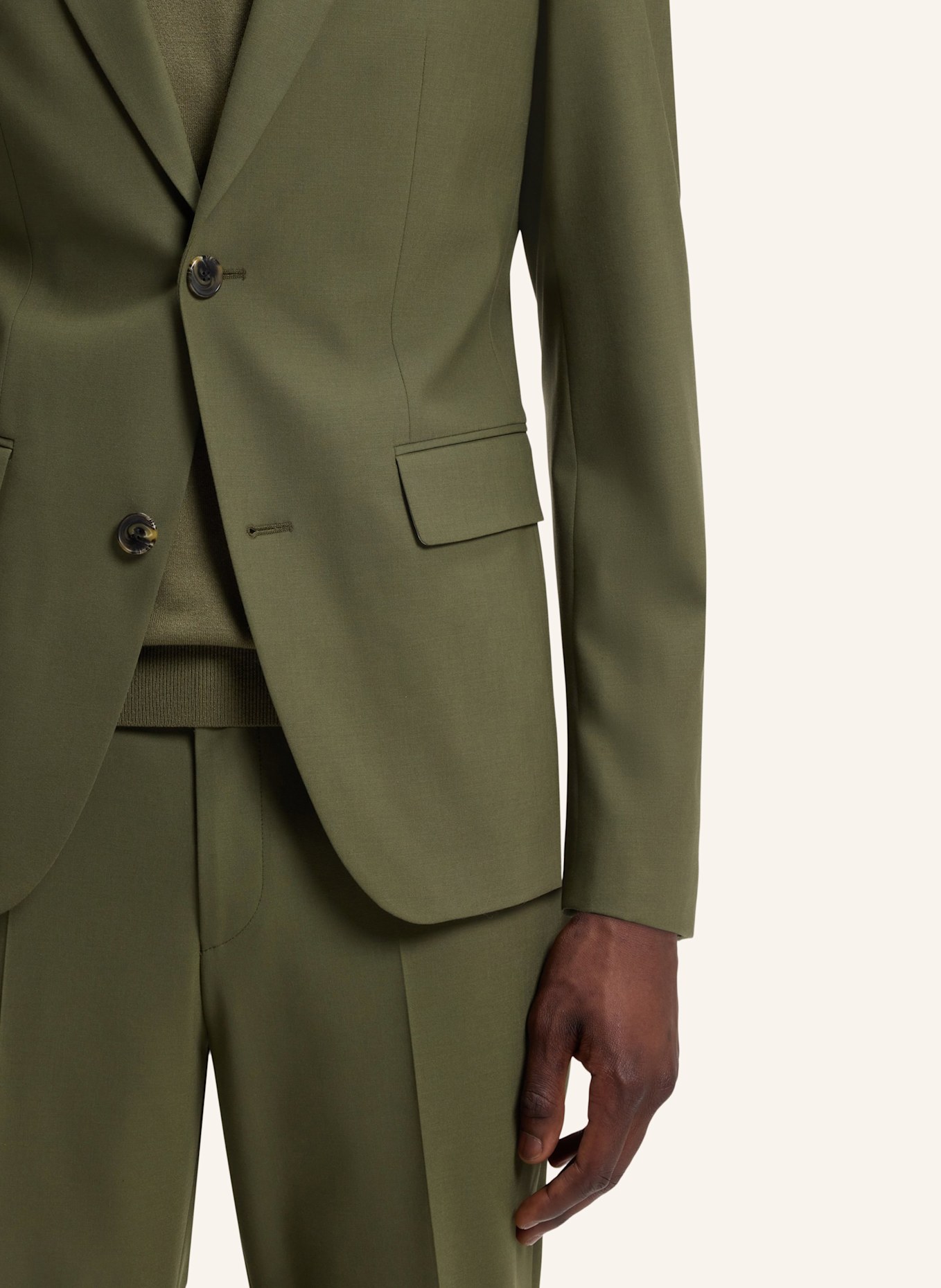 HUGO Business Anzug HENRY-GETLIN253X Slim Fit: GRÜN