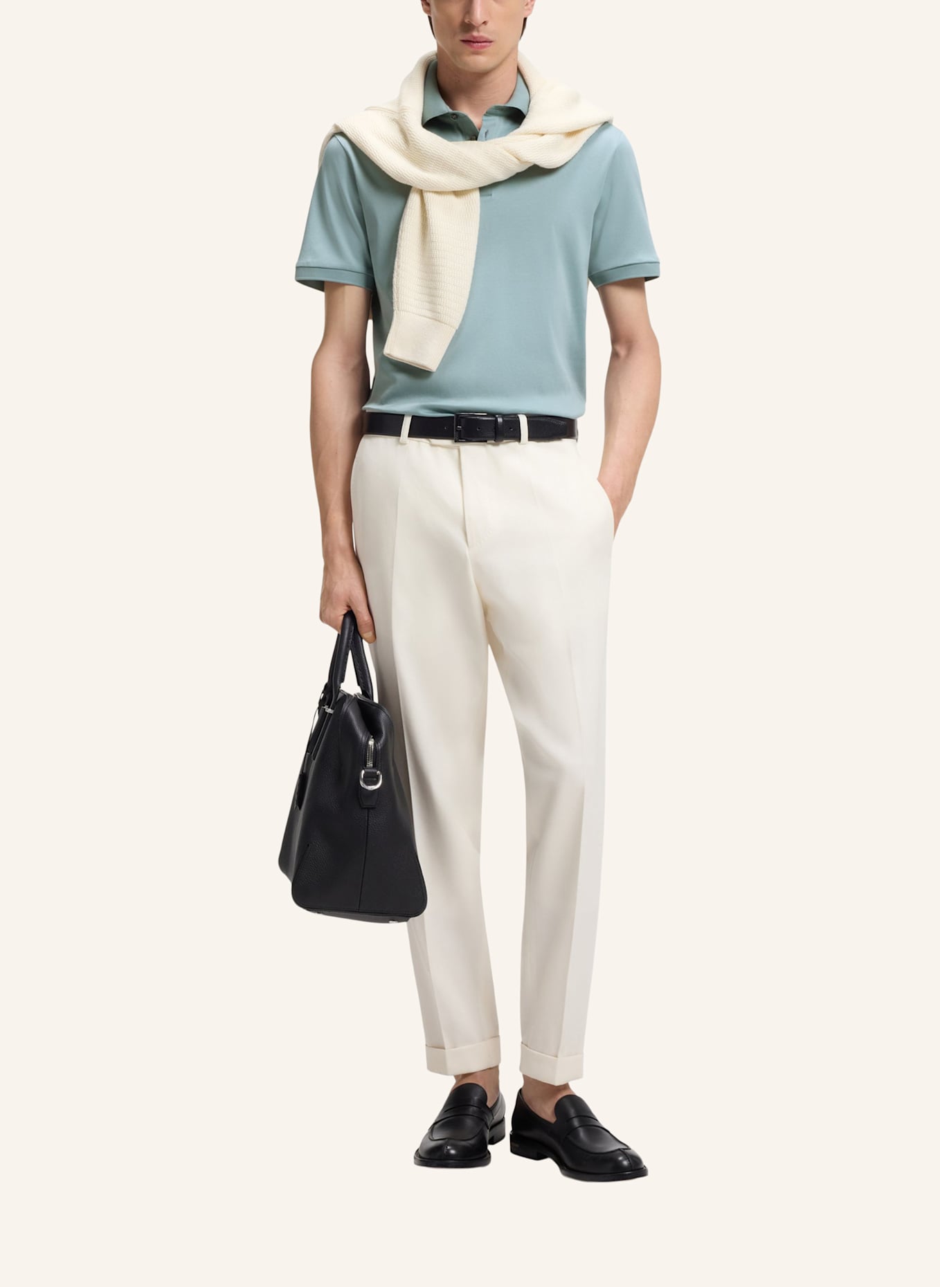 BOSS Poloshirt L-PERRY 14 Regular Fit: BLAU
