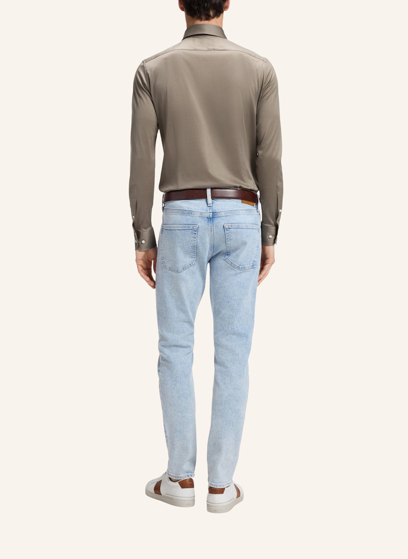 BOSS Business Hemd L-HAYS-SPREAD-C1-243 Slim Fit: BRAUN