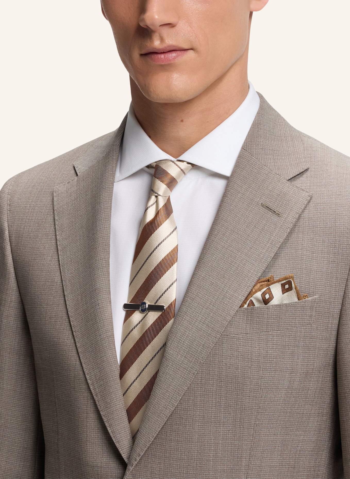 BOSS Krawatte L-TIE CM 7,5 - 223: BRAUN
