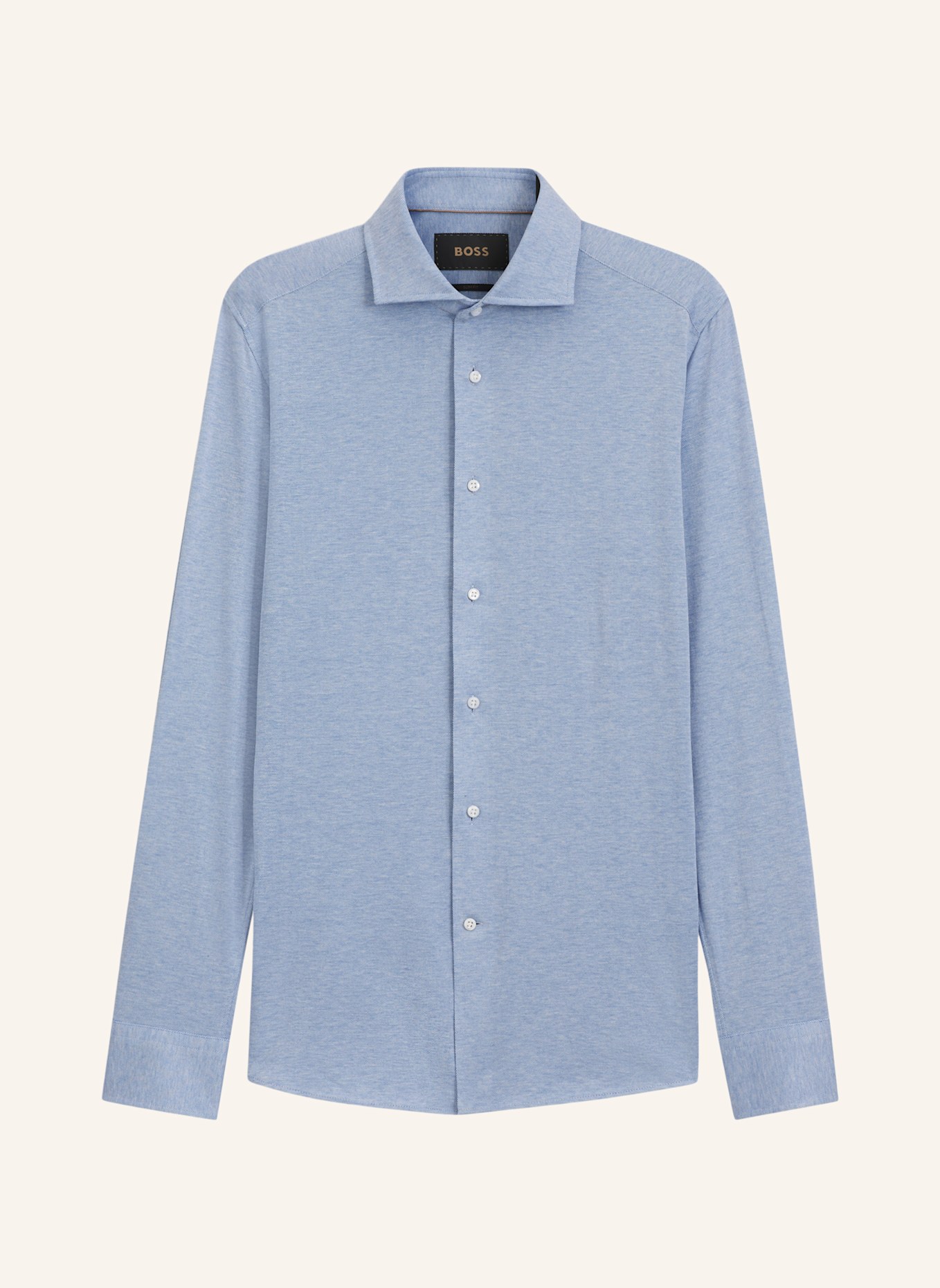 BOSS Business Hemd L-HAYS-SPREAD-C1-243 Slim Fit: BLAU