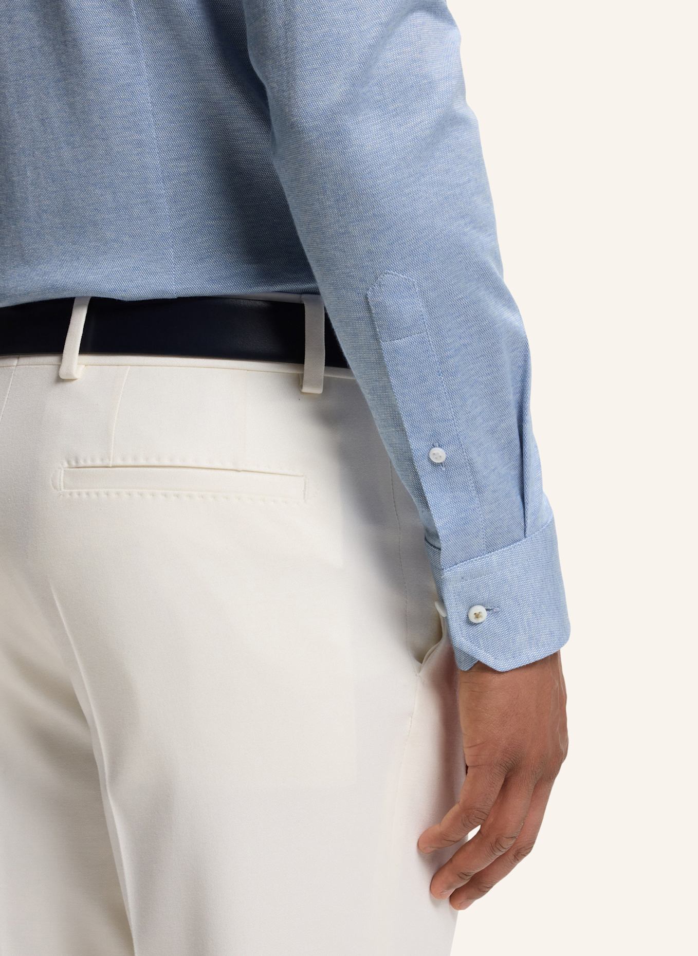 BOSS Business Hemd L-HAYS-SPREAD-C1-243 Slim Fit: BLAU