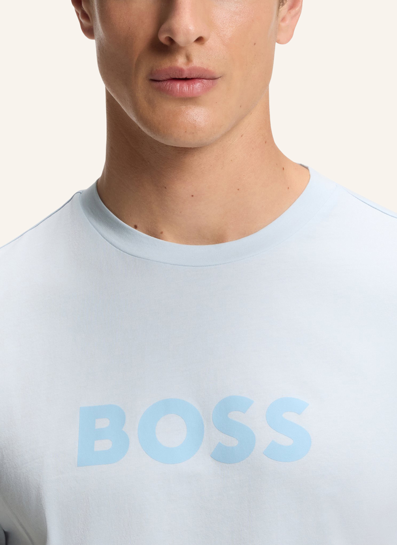 BOSS Strand-Oberteil T-SHIRT RN Regular Fit: BLAU