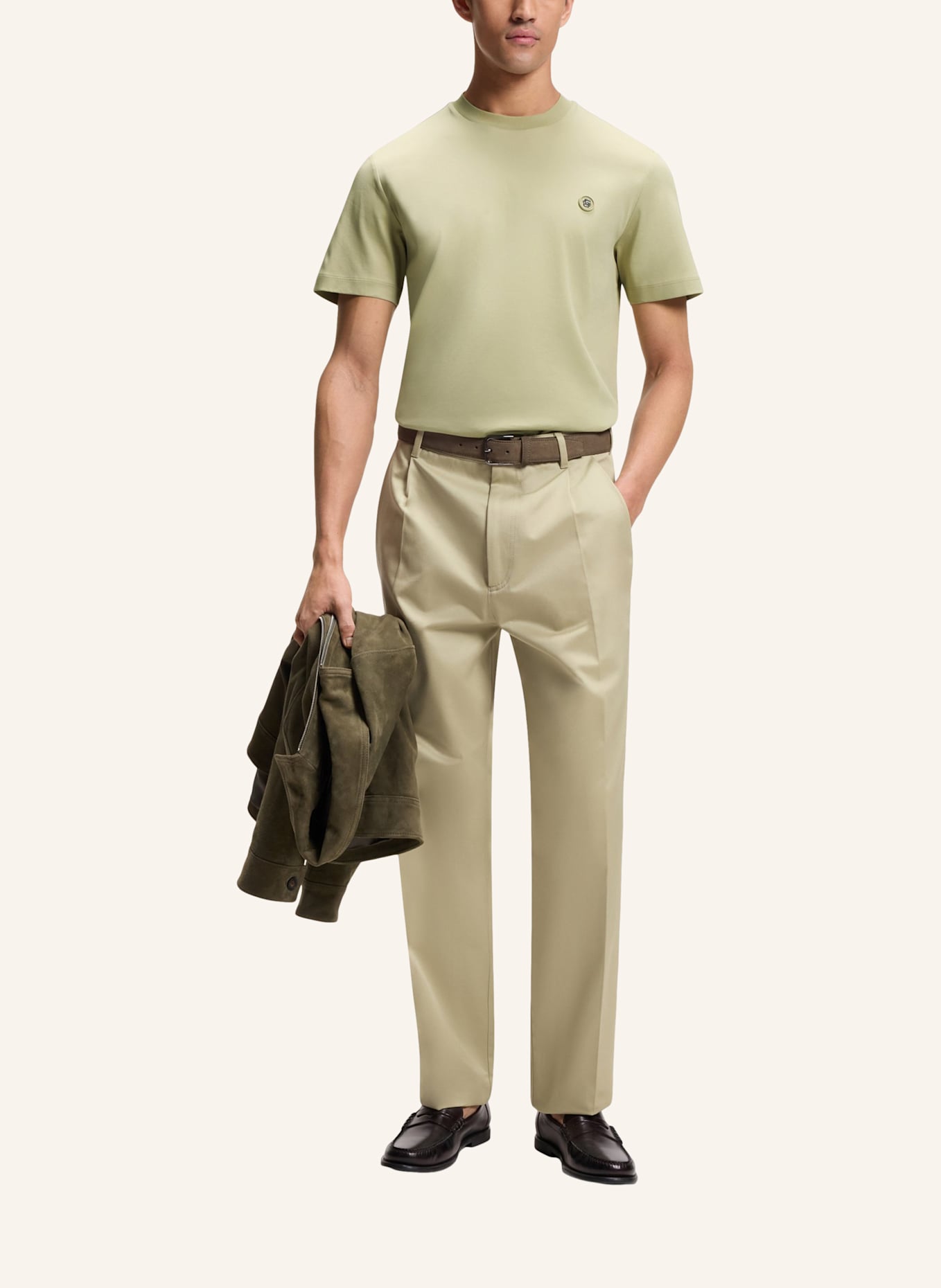 BOSS T-Shirt C-TAUT 01 Regular Fit: KHAKI