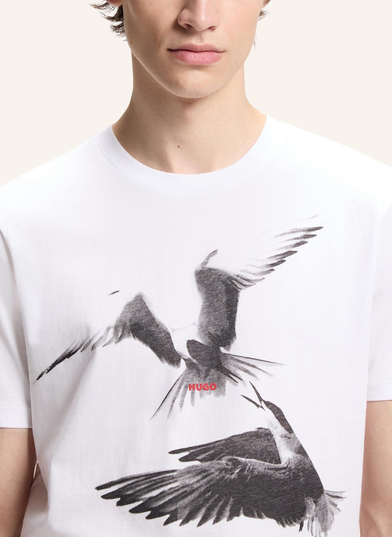 HUGO T-Shirt DIRUNN Regular Fit: WEISS