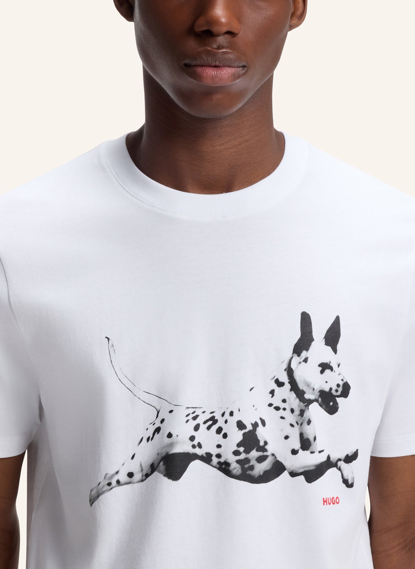 HUGO T-Shirt DIRUNN Regular Fit: WEISS