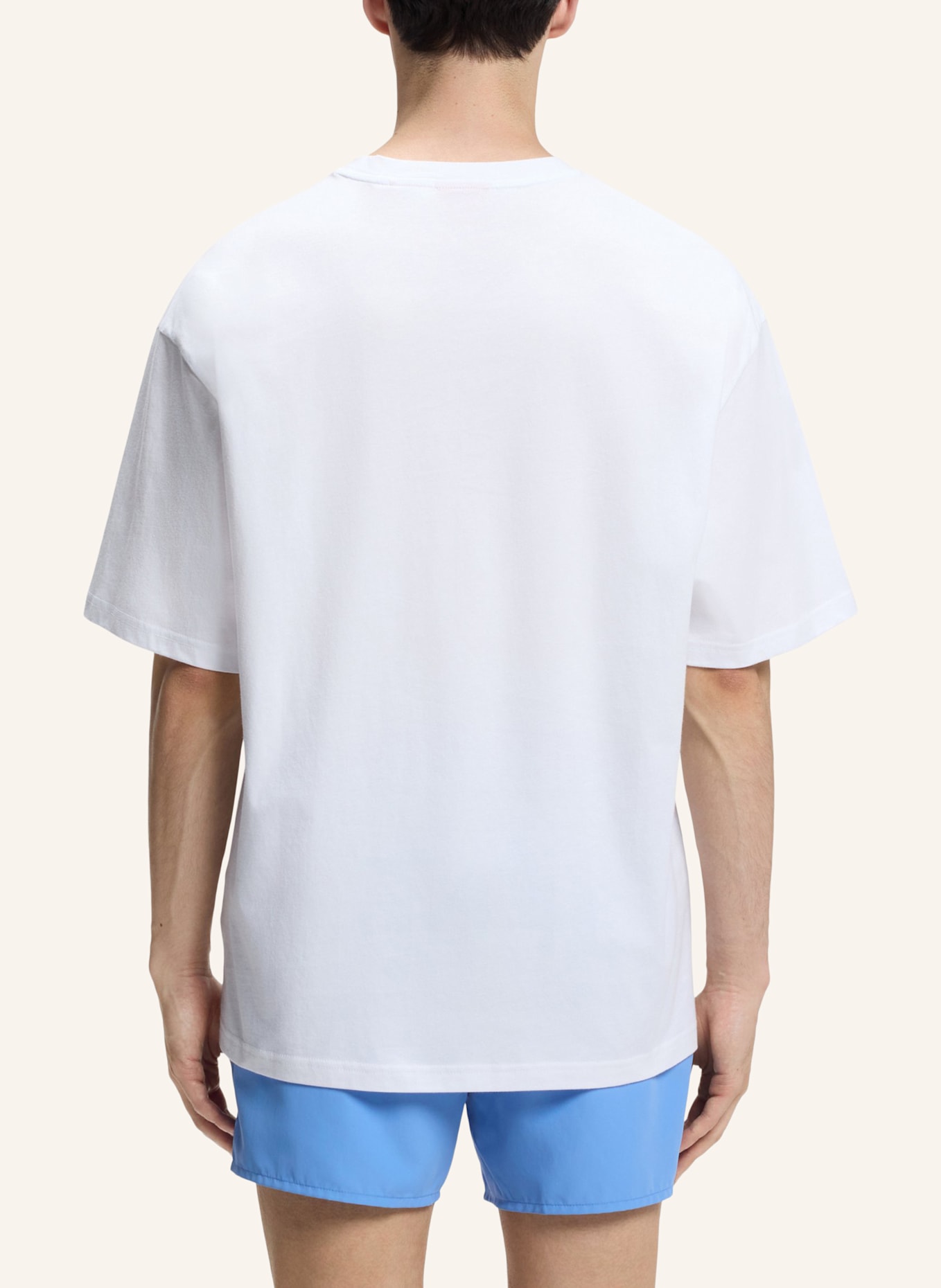 HUGO Badeshort TIKI T-SHIRT: WEISS